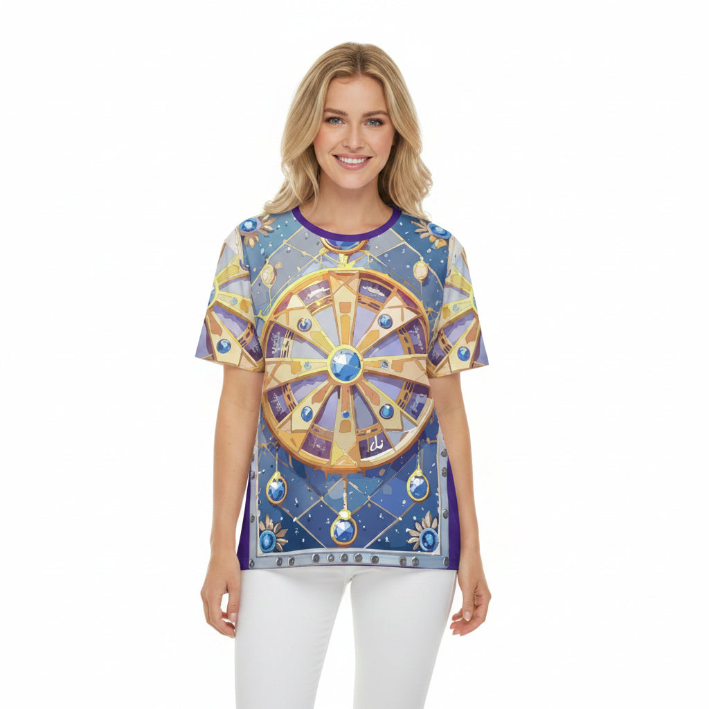 Unisex Poly T-Shirt with Abstract Graphic Design Print