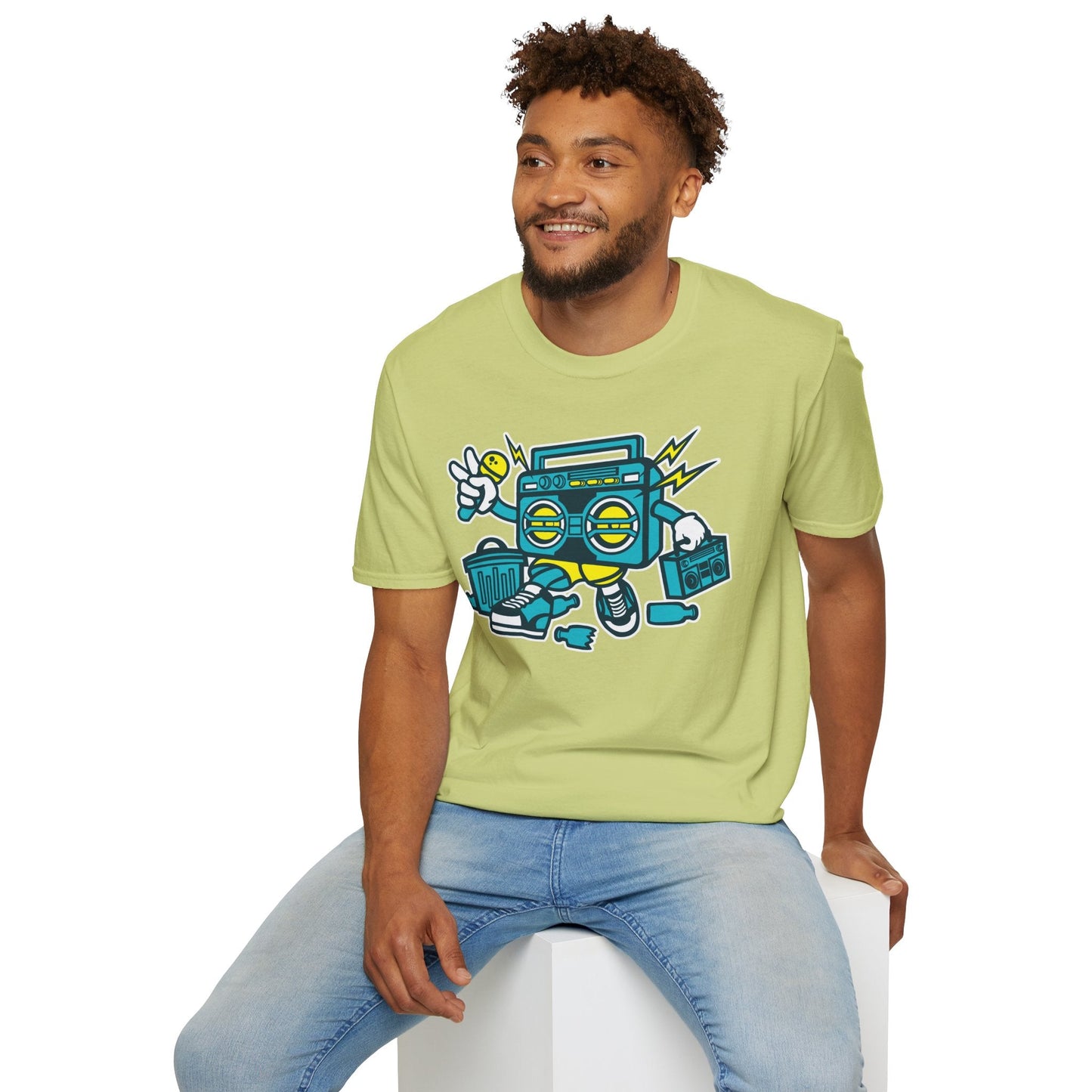 Cartoon T Shirt Animation Tee Funny Unisex Gildan Softstyle 64000 100 Percent Ring Spun Cotton