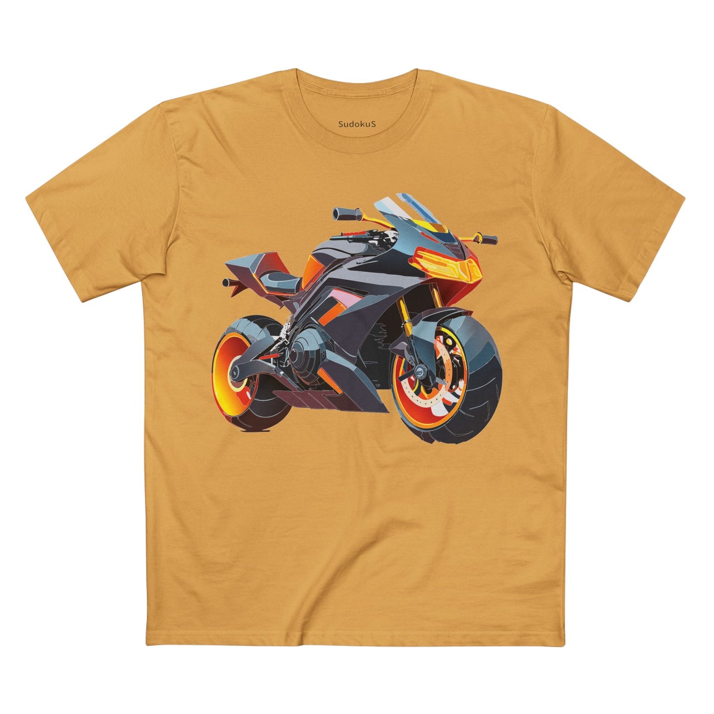 Moto Bike Graphic Unisex 100 Cotton Staple Tee 21