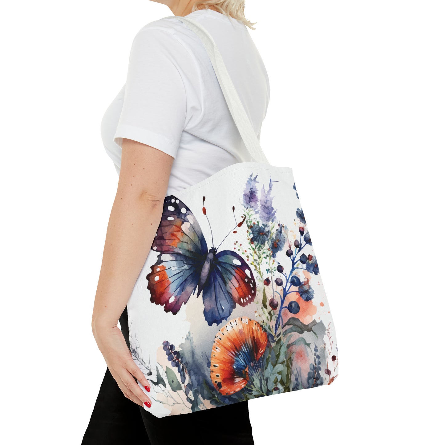 Canvas Bag with Butterfly Prints