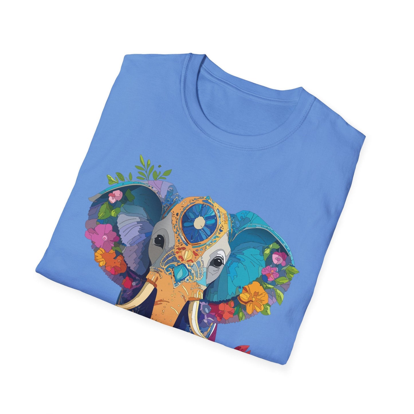 Elephant Graphic Shirt For Adults Unisex Softstyle Tee 100 Percent Cotton Gildan 64000