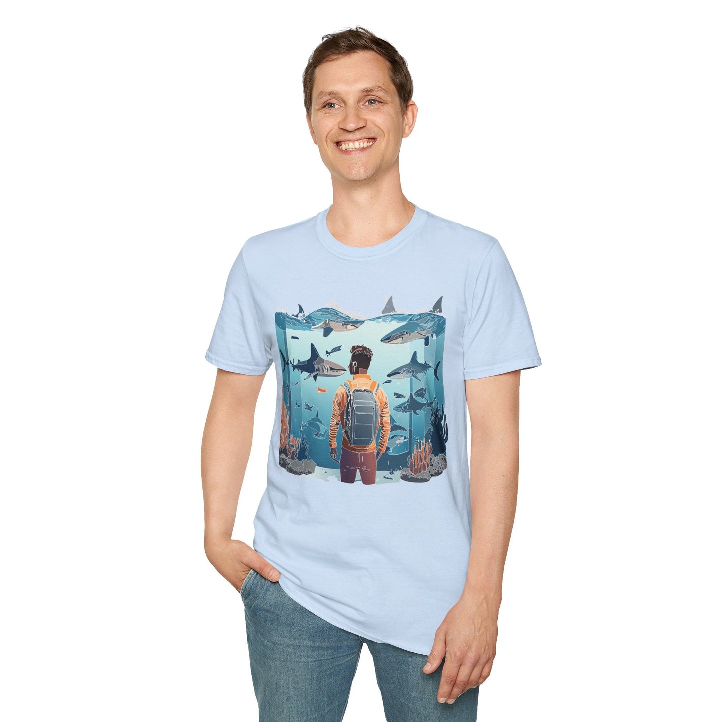 Ocean Graphic Unisex Softstyle Cotton Tee 4