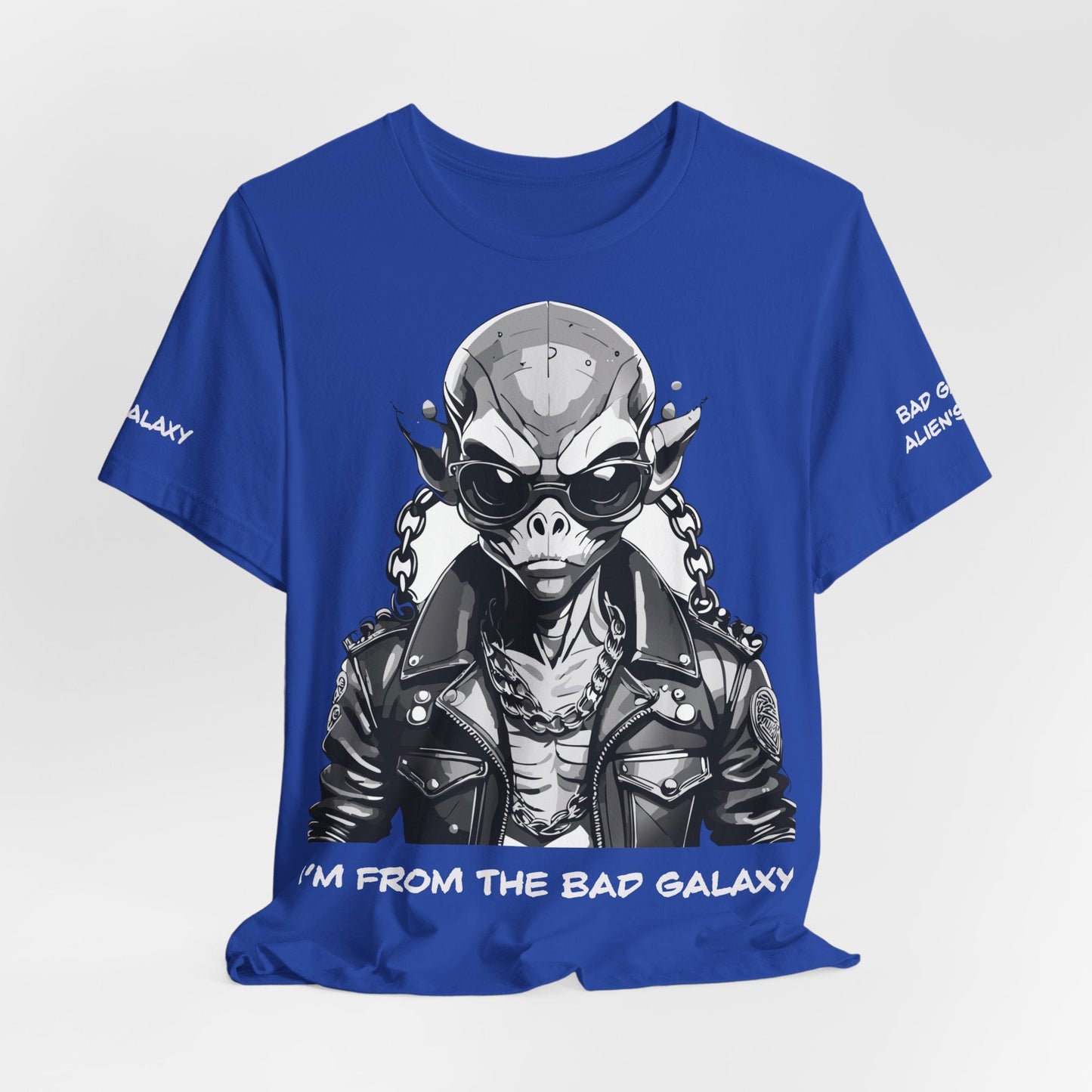 Graphic Cotton T Shirt Unisex Short Sleeve Alien Artwork By Bad Galaxy Premium Everyday Wear