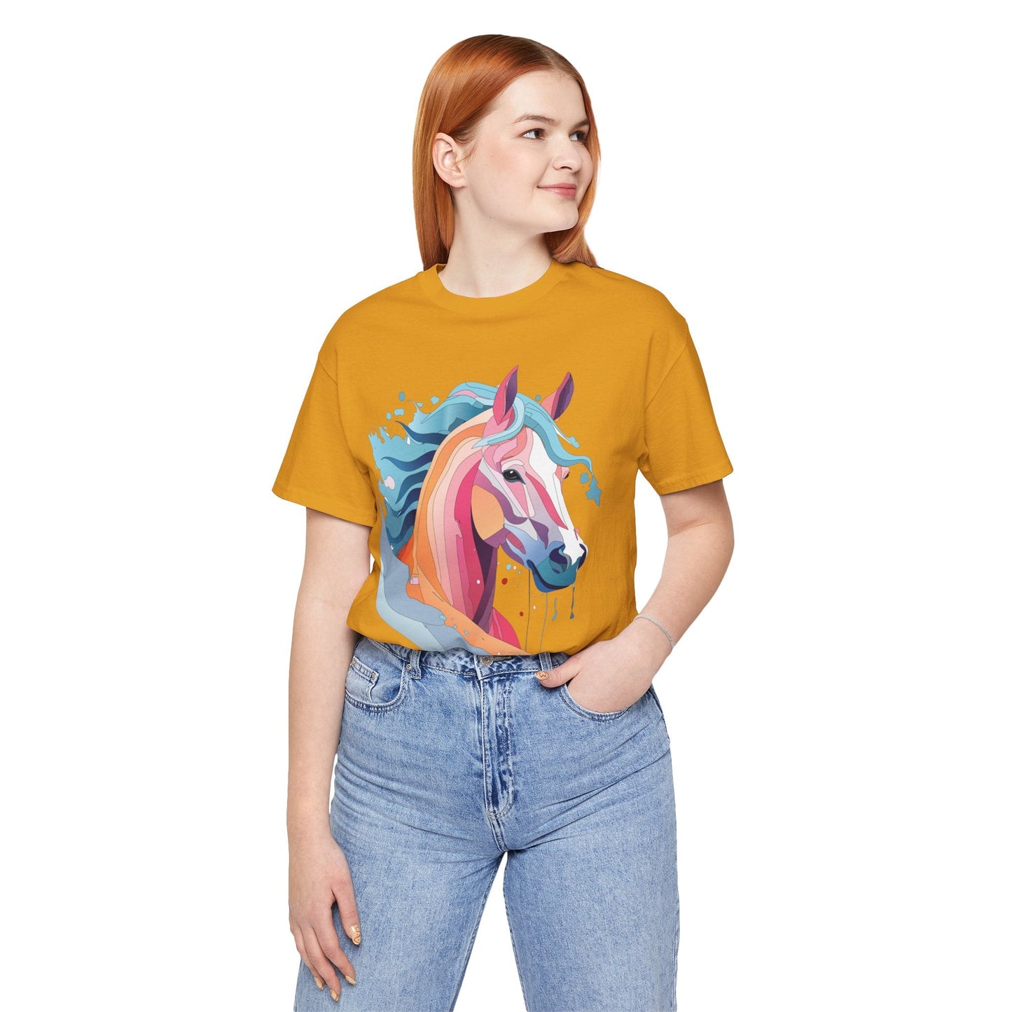 Unisex Animal Tee Shirt With Art Design Wild Animals Short Sleeve Premium Comfort Fit