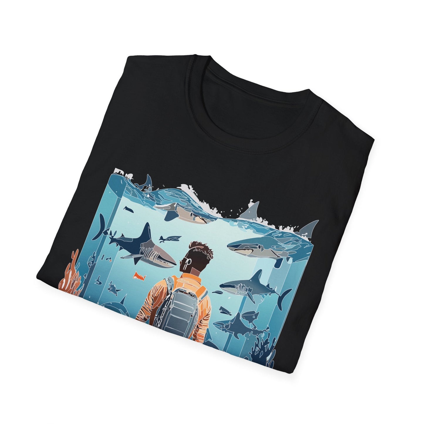 Ocean Graphic Unisex Softstyle Cotton Tee 4