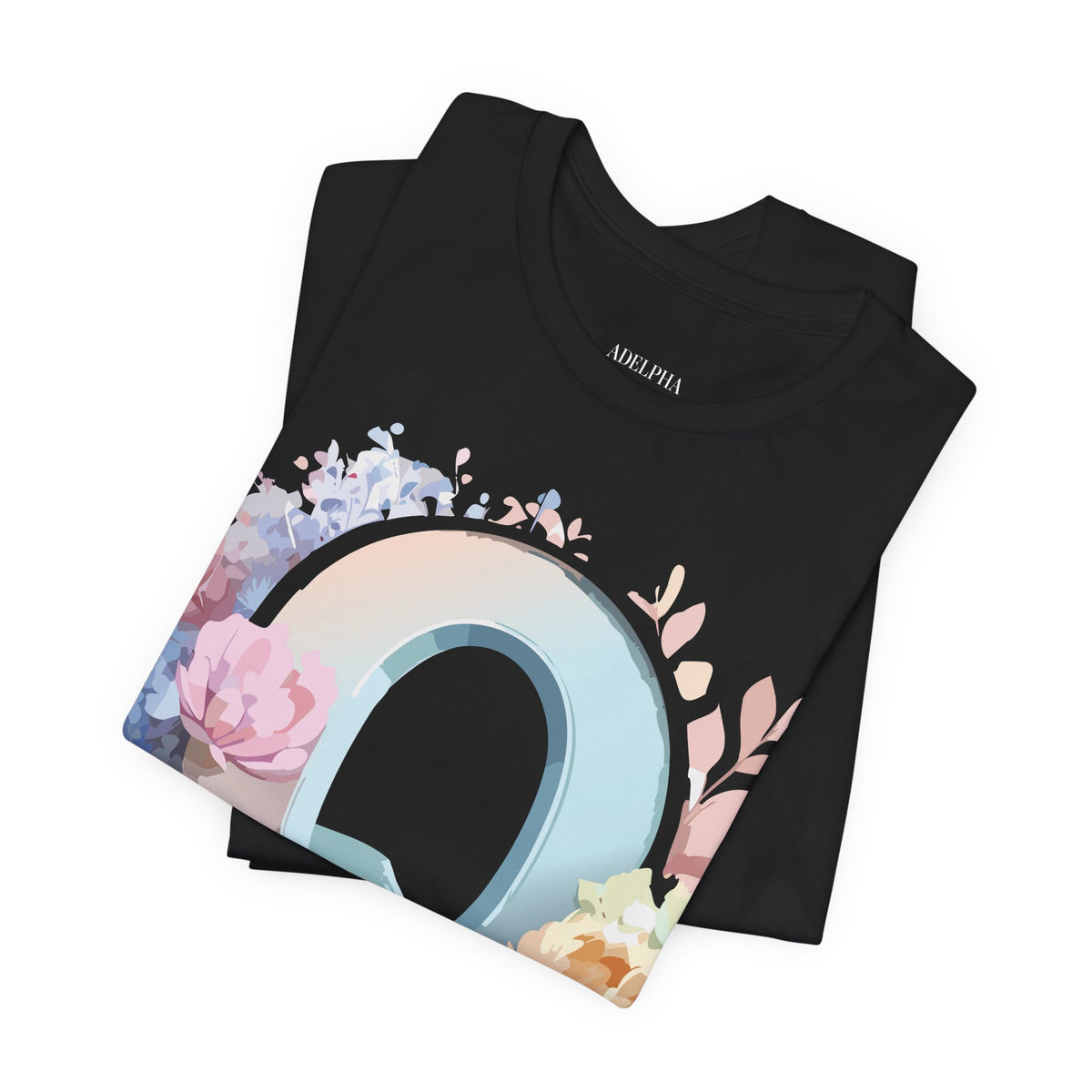 Letter Q Graphic Unisex Cotton Bella+Canvas Tee with Art Letter Design