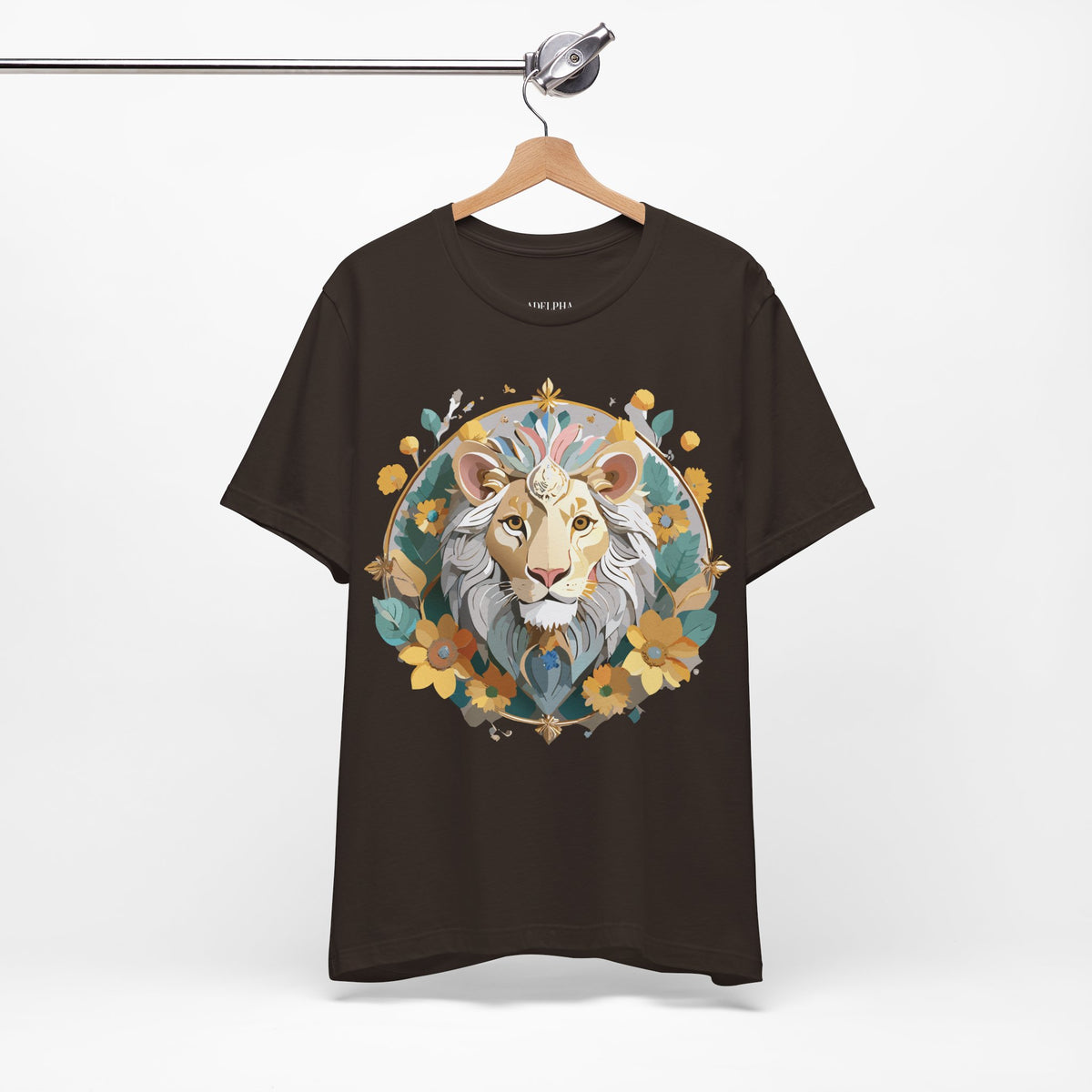 Medallion Graphic Unisex Cotton Bella+Canvas Tee with Floral Art Design m72