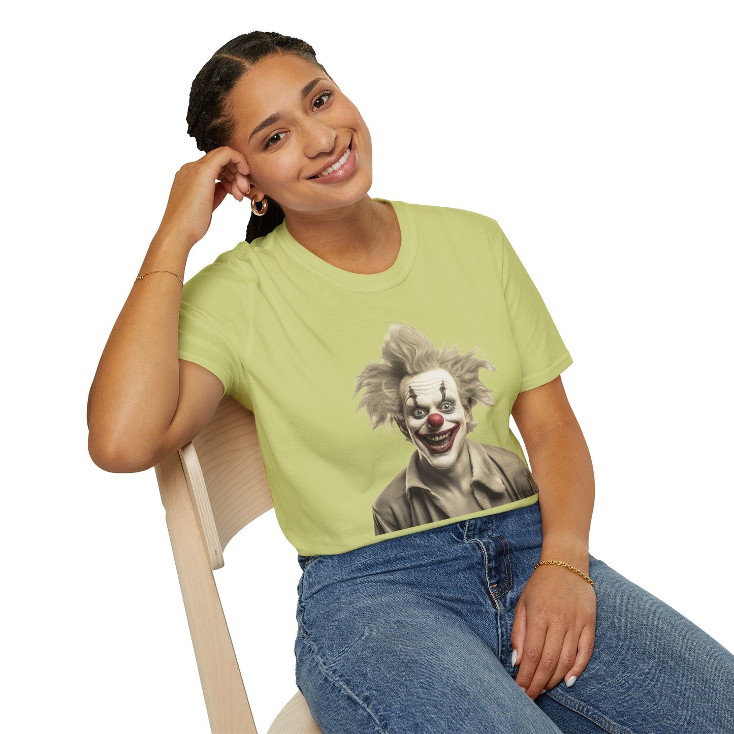 Clown Shirt Unisex T Shirt Funny Man Circus Shirt Scary Man Shirt Softstyle Gildan 64000