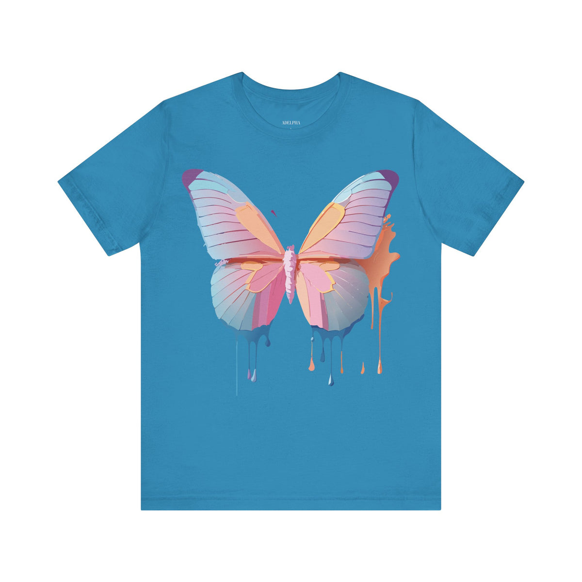Butterfly Graphic Unisex Cotton Bella+Canvas Tee with Art Design n71