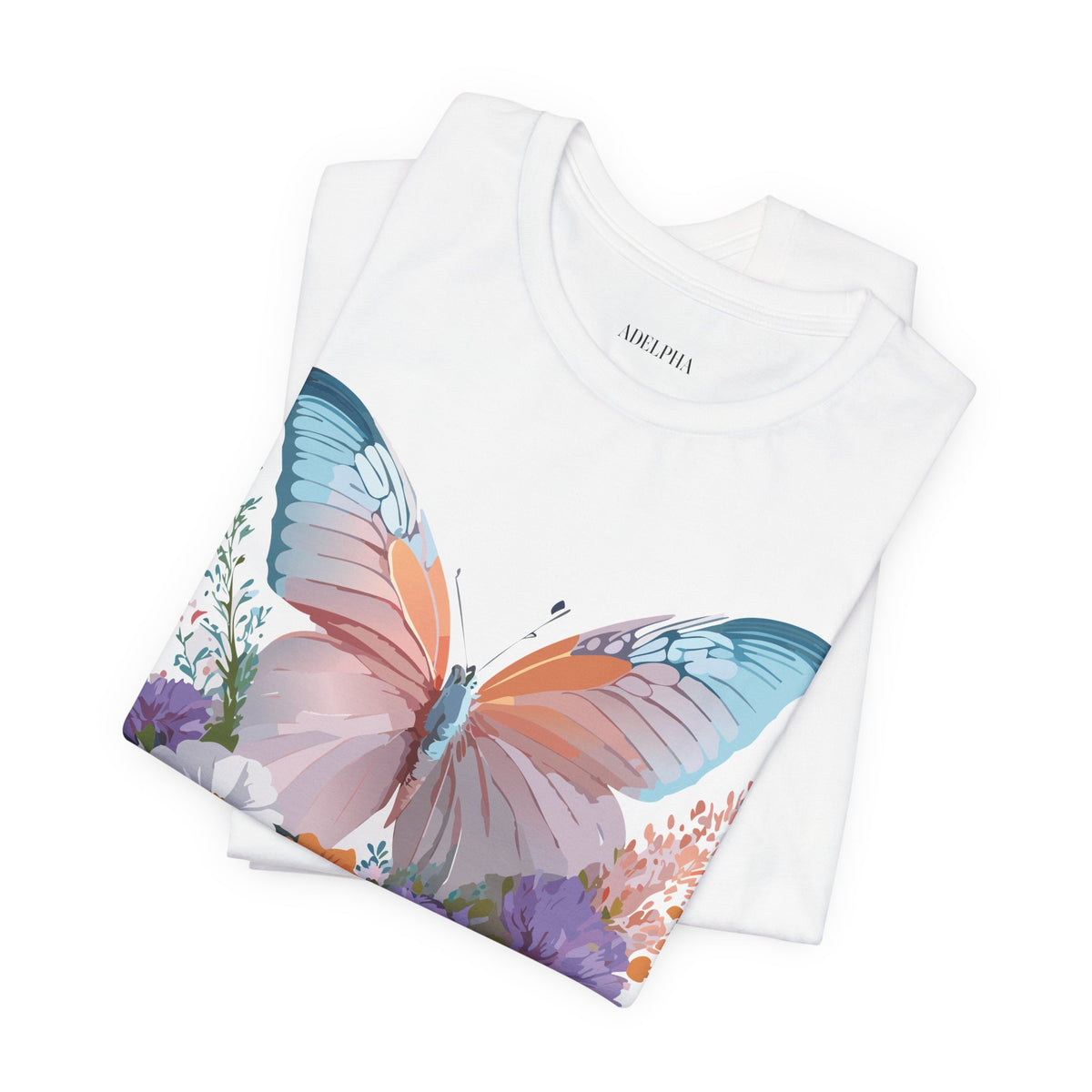 Butterfly Graphic Unisex Cotton Bella+Canvas Tee with Art Design n15
