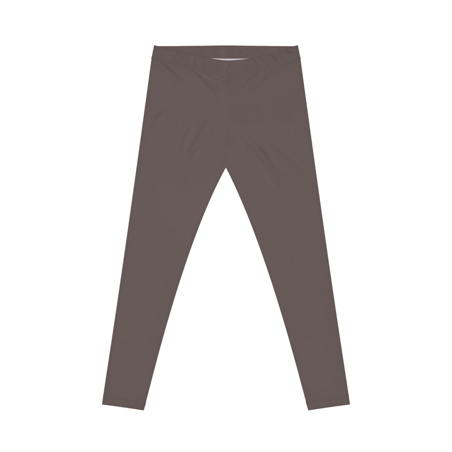 Taupe Grey Color Women's Poly-Span Casual Leggings XS-2XL
