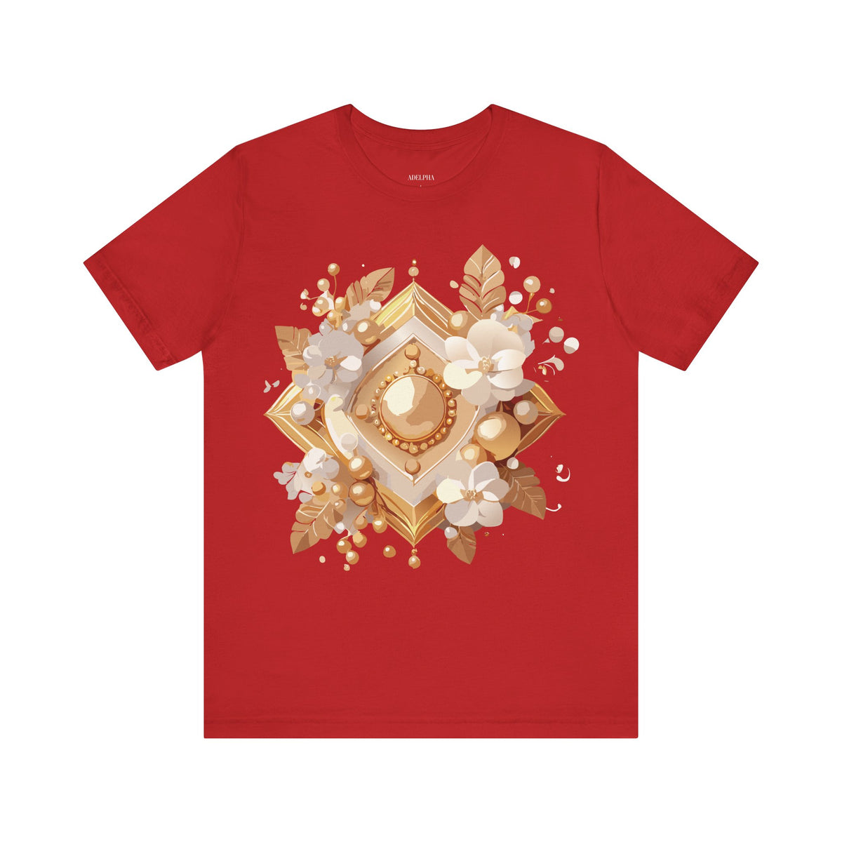 Jewelry Graphic Unisex Cotton Bella+Canvas Tee with Art Design n132