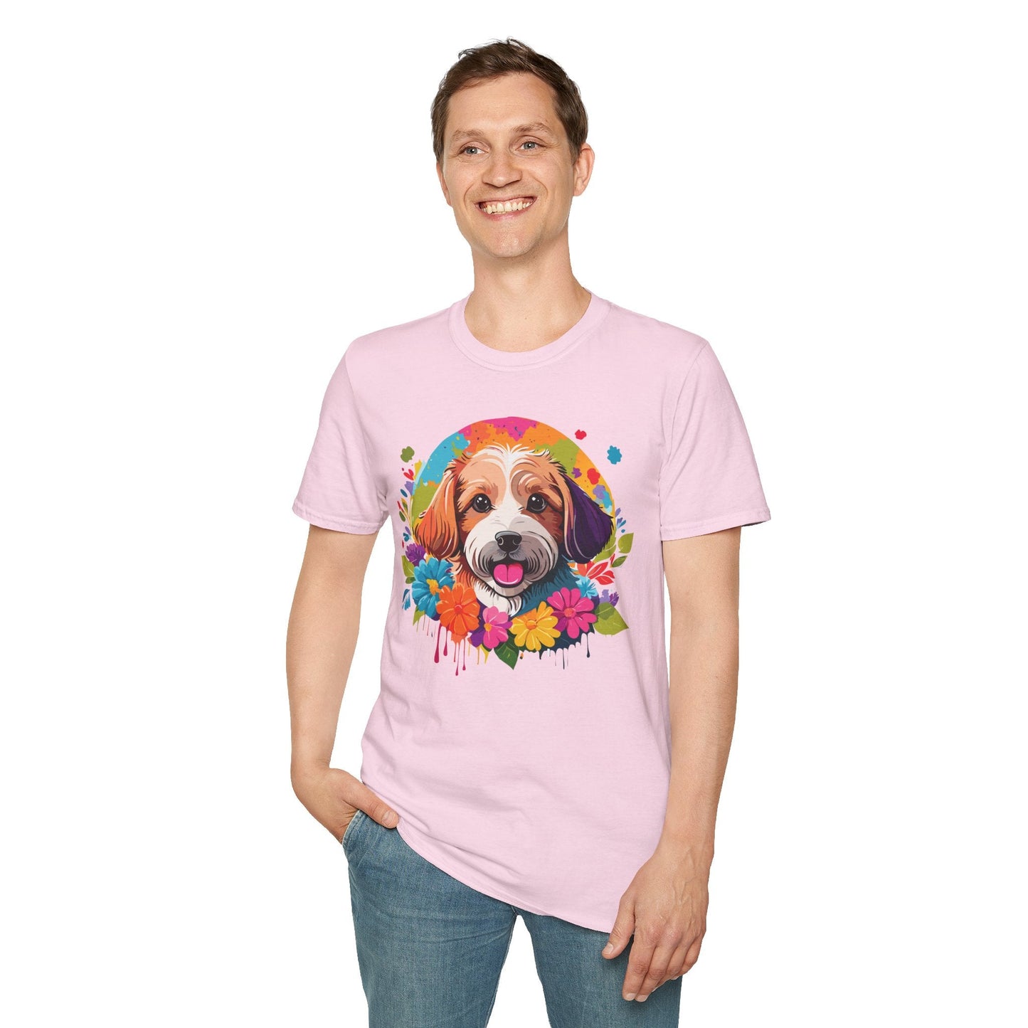 Unisex Dog Shirt Softstyle Cotton Tee Gildan 64000 Animal Tee
