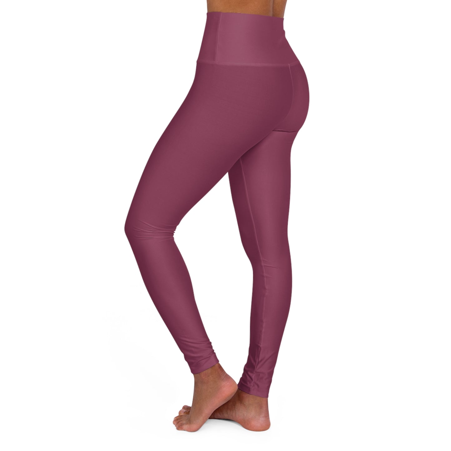 High-Waisted Vintage Berry Yoga Leggings Women's Seamless Poly-Span Stretchy Pastel Berry Mauve Activewear Pants