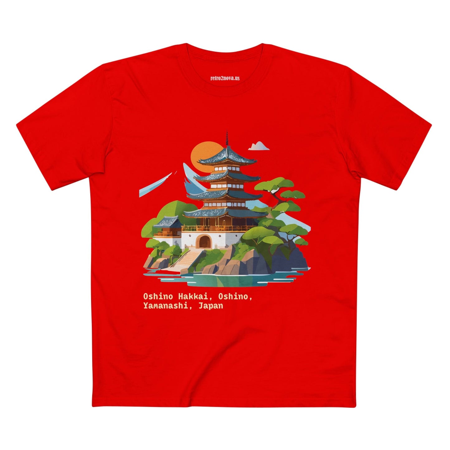 Japan Travel Shirt Unisex Cotton Tee With Original Art Design From Retro2Nova Collection