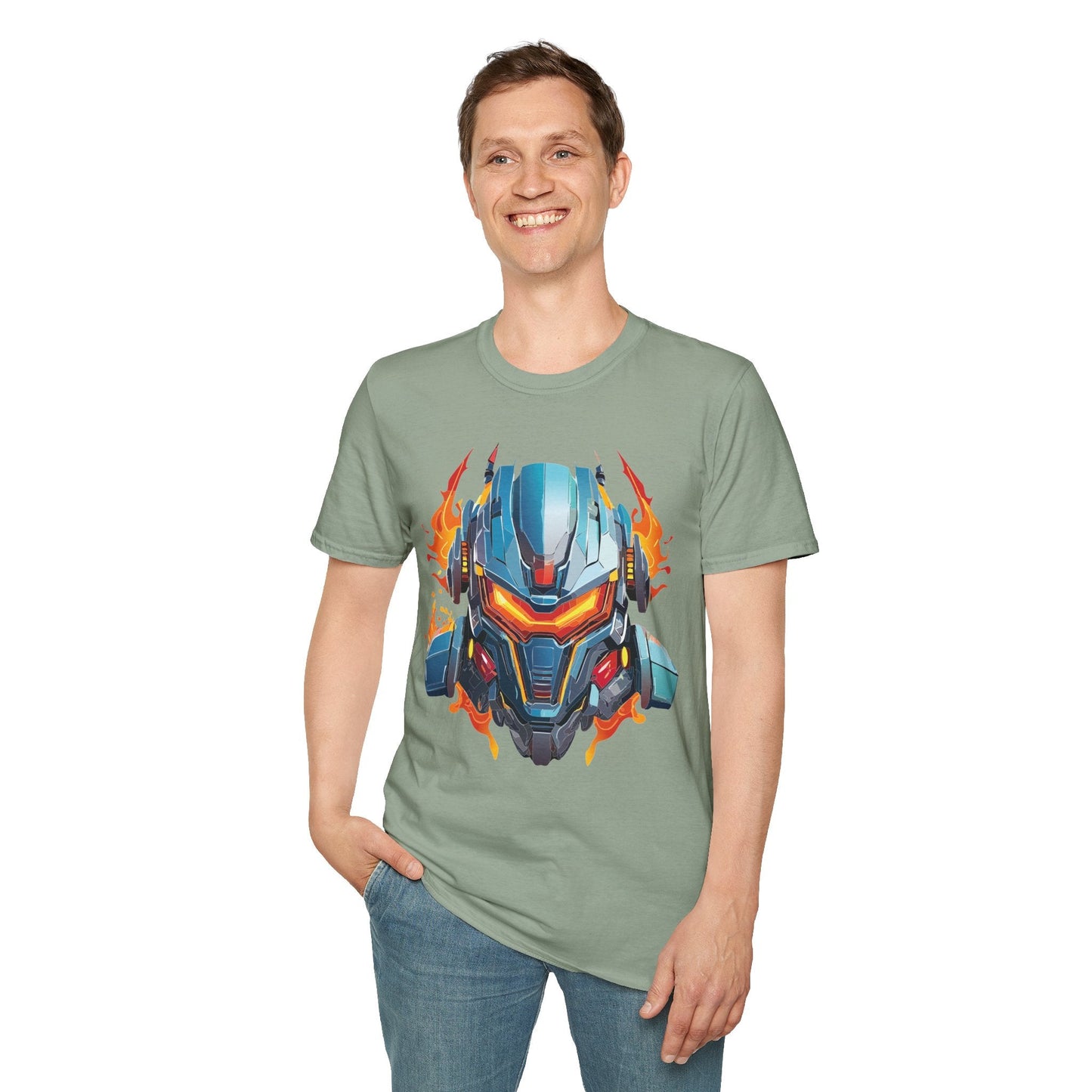 Cyborg Tee Unisex Robot Terminator Shirt Softstyle Gildan 64000 Short Sleeve Art Design