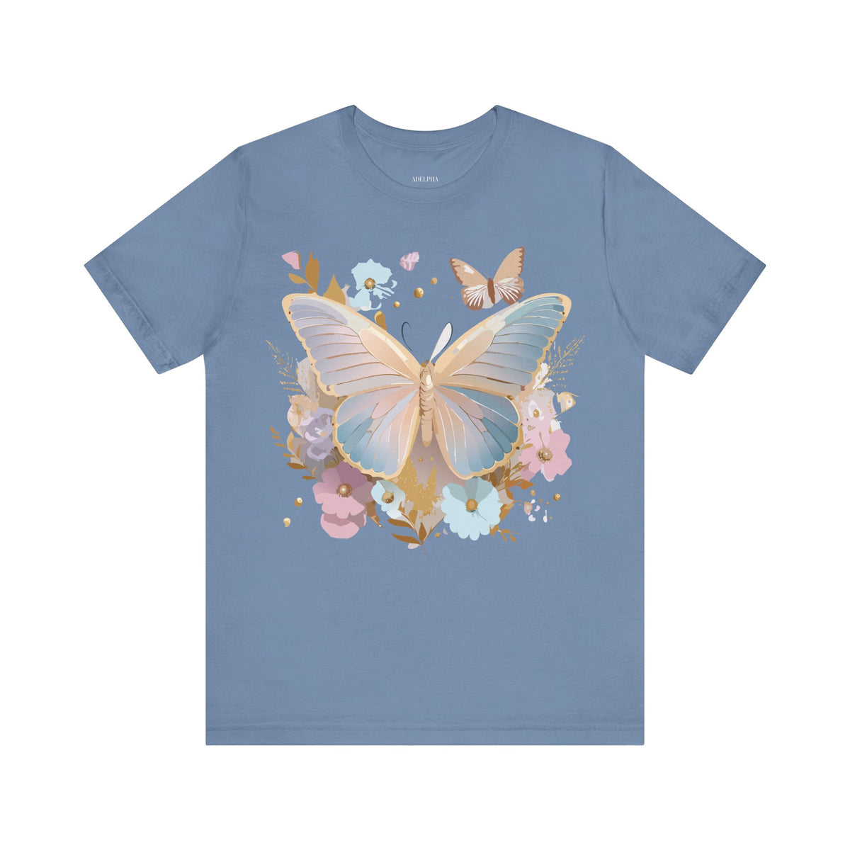 Butterfly Graphic Unisex Cotton Bella+Canvas Tee with Art Design n72