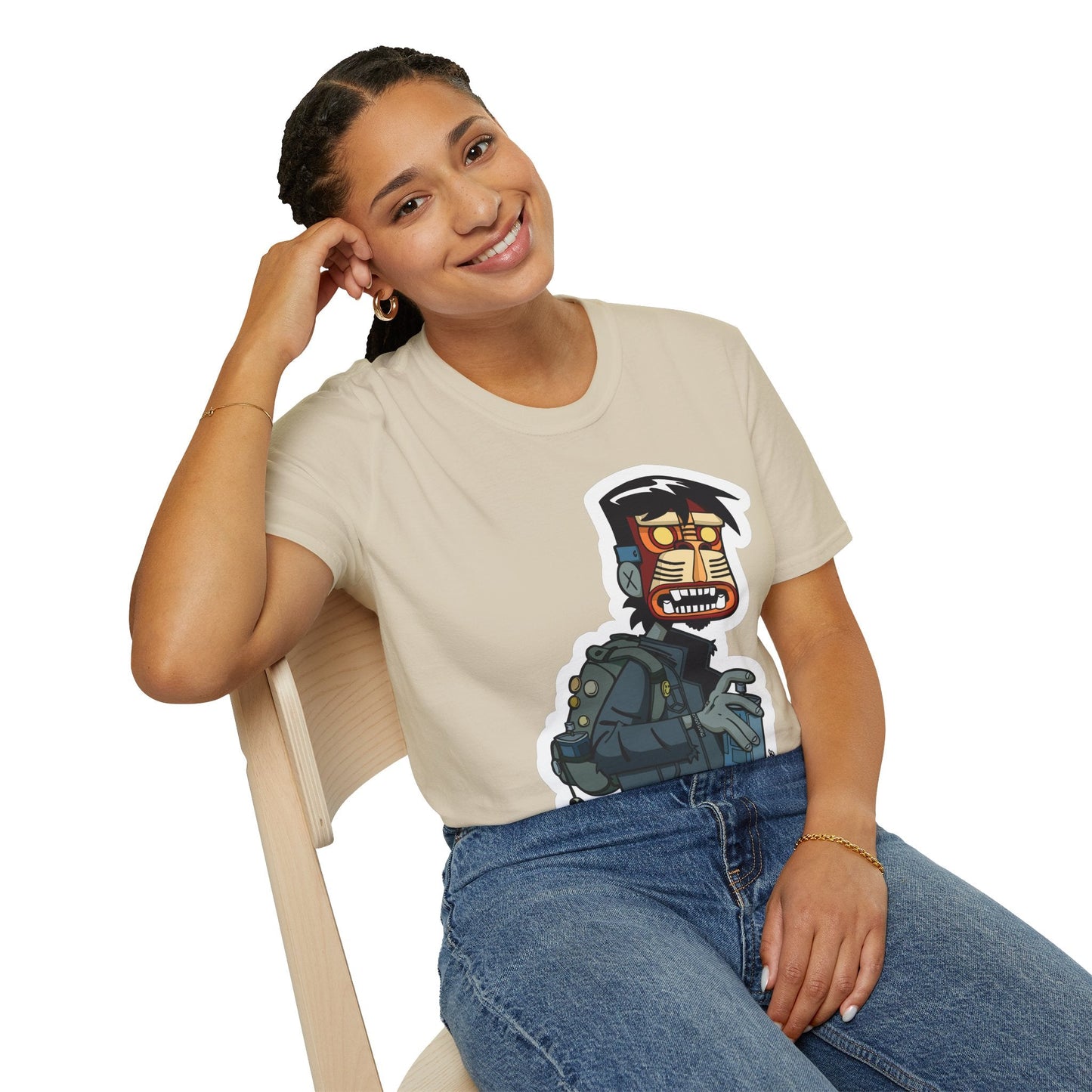 Cartoon T Shirt Animation T Shirt Funny Tee Shirt Unisex Short Sleeve Softstyle Cotton Tee 64000
