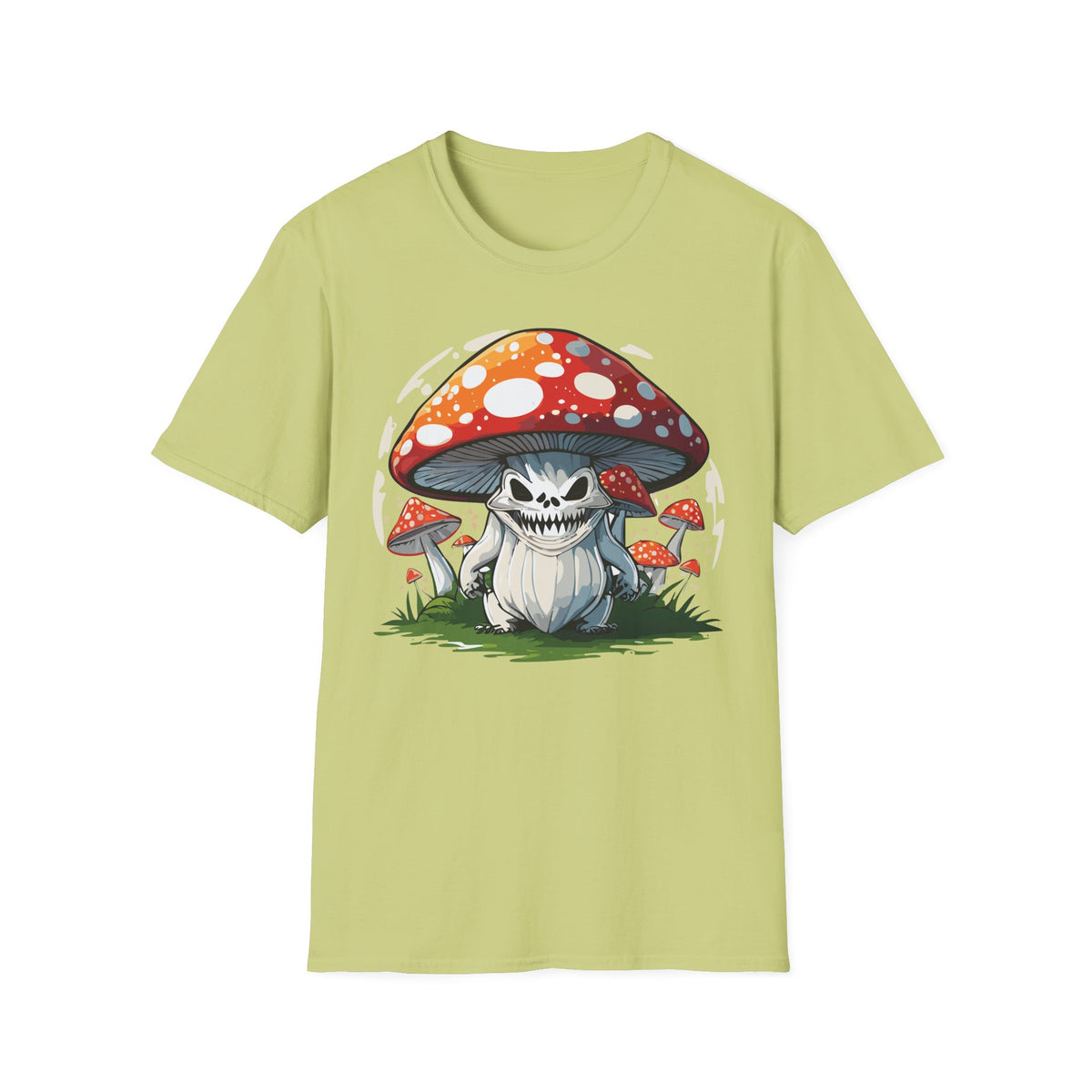 Funny Mashroom Cartoon  Graphic Tee Gildan Unisex 100 Cotton Tee Shirt c14