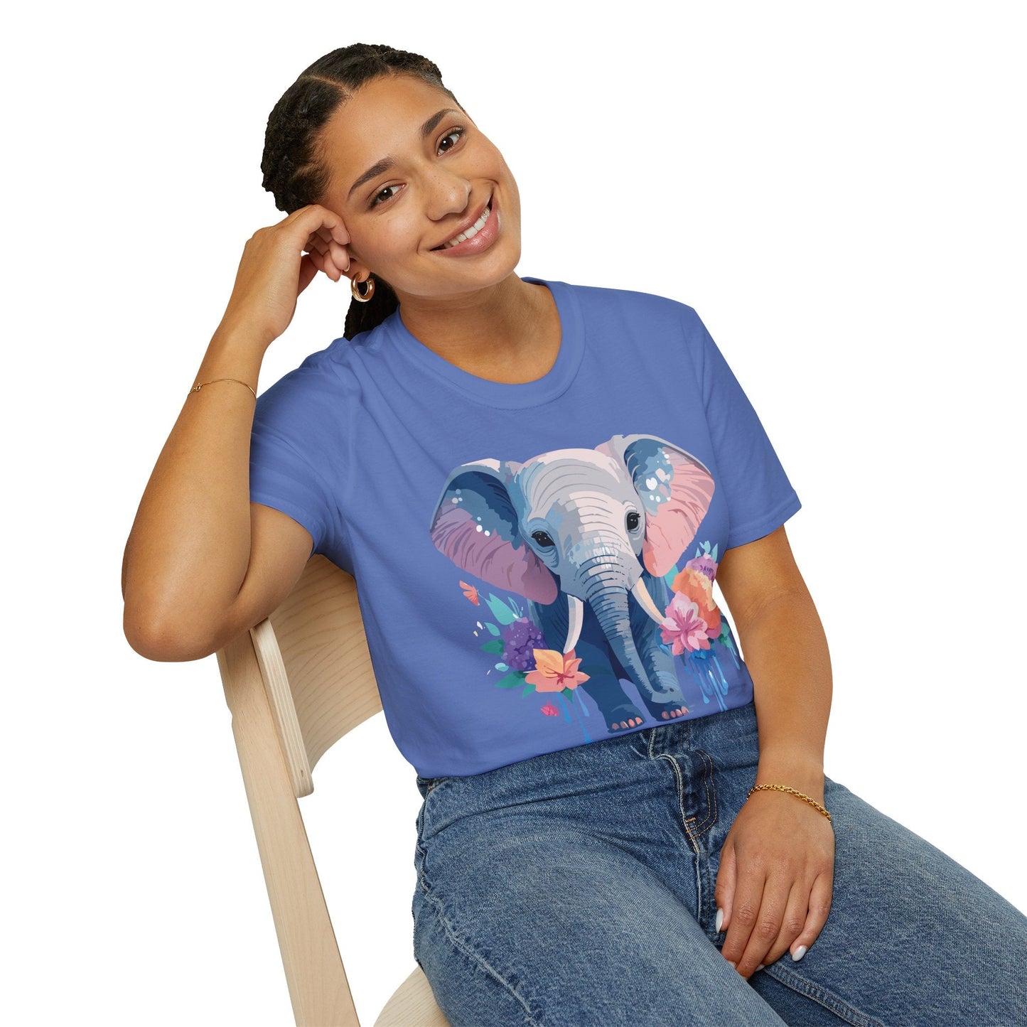 Elephant Graphic T Shirt Unisex Softstyle 64000 Cotton Animals T Shirt For Adults Premium