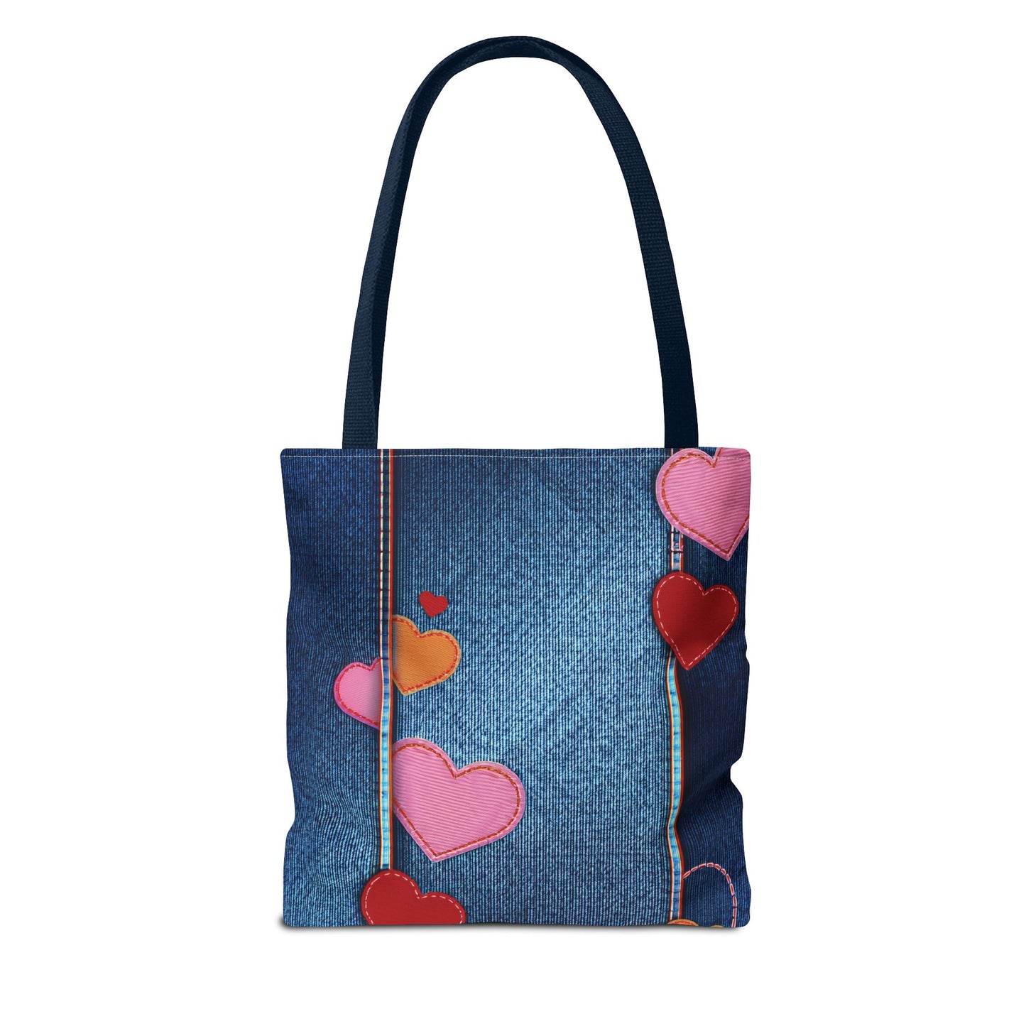 Love Day Graphic Design Denim Fabric Imitation Print Unisex Canvas Bag POLY 3 Sizes Tote Bag 201-22
