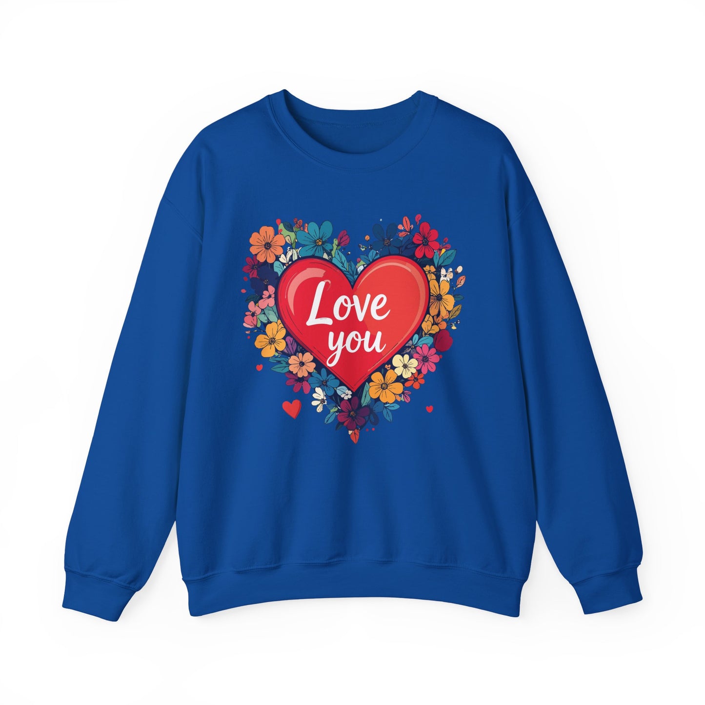 Big Heart Sweatshirt, Floral Heart Sweatshirt, Floral Love Sweatshirt, Valentine's Day Sweatshirt, Heart Floral Sweatshirt 107