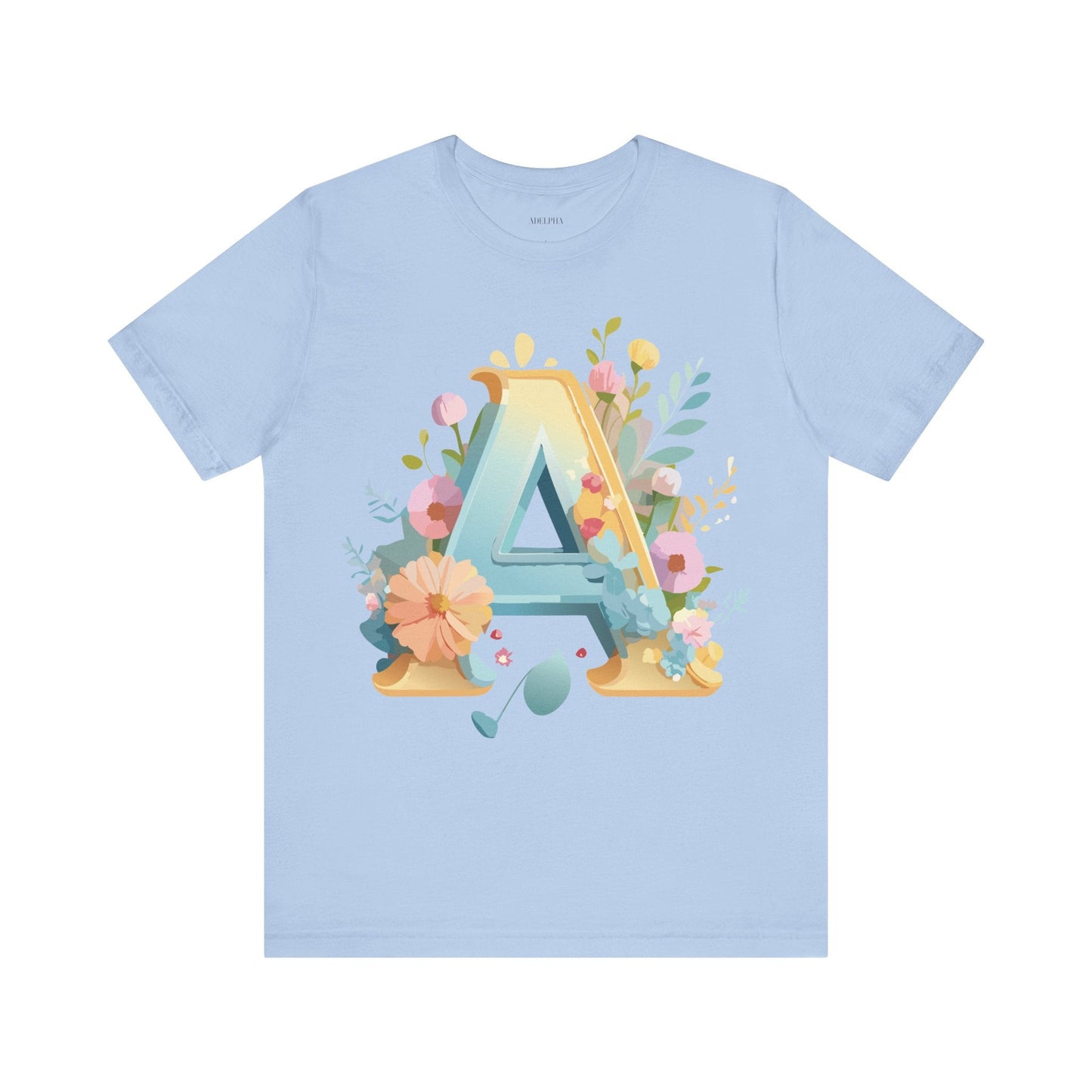 Letter A Shirt Graphic Tee Unisex Vintage Inspired Adelpha Art Jersey Short Sleeve