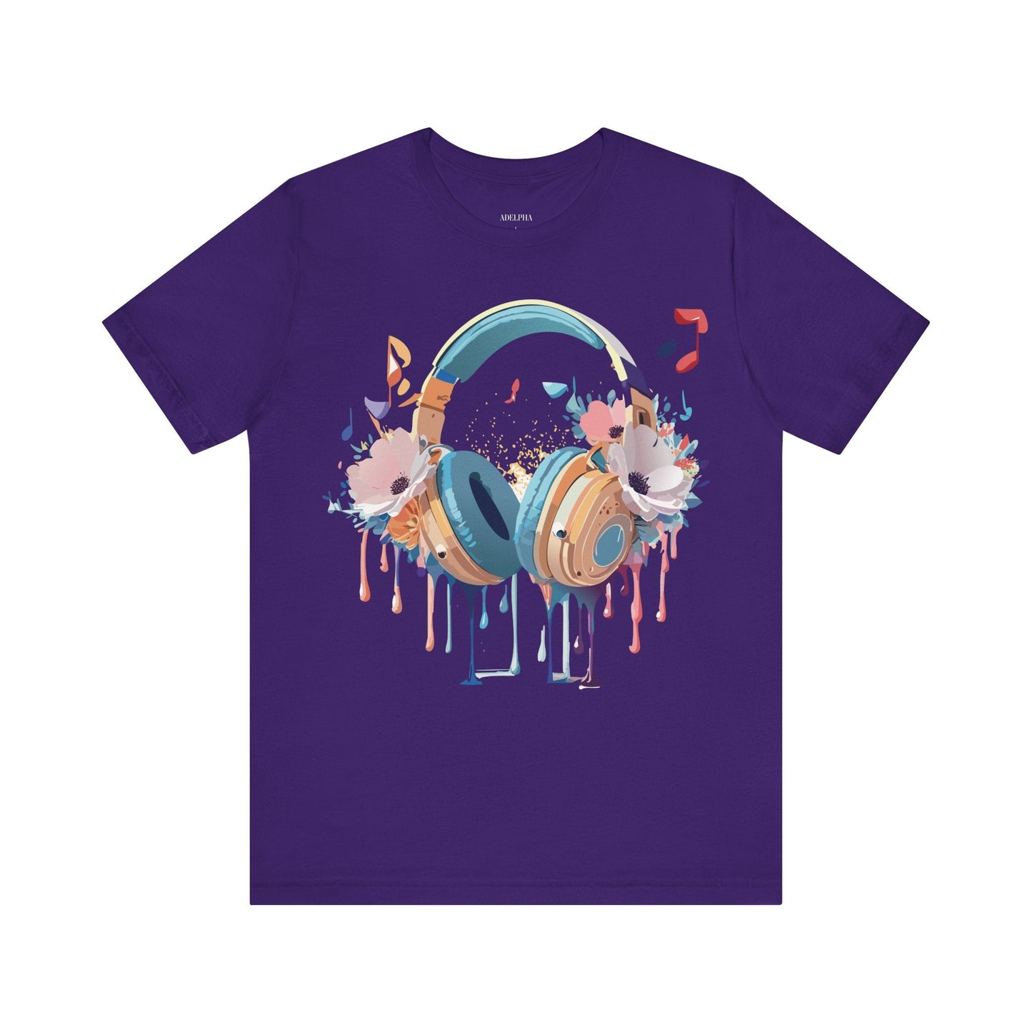 Music Graphic Unisex 100 Cotton Vintage Art with Musical Elements Tee 102
