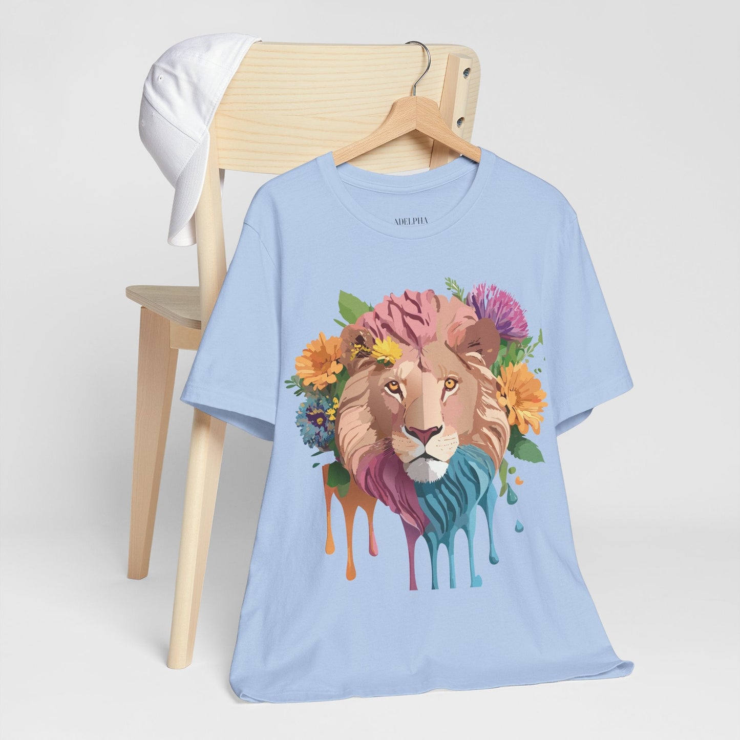 Lion Graphic Tee Unisex Jersey Short Sleeve Art Design Premium Vintage Inspired By Adelpha