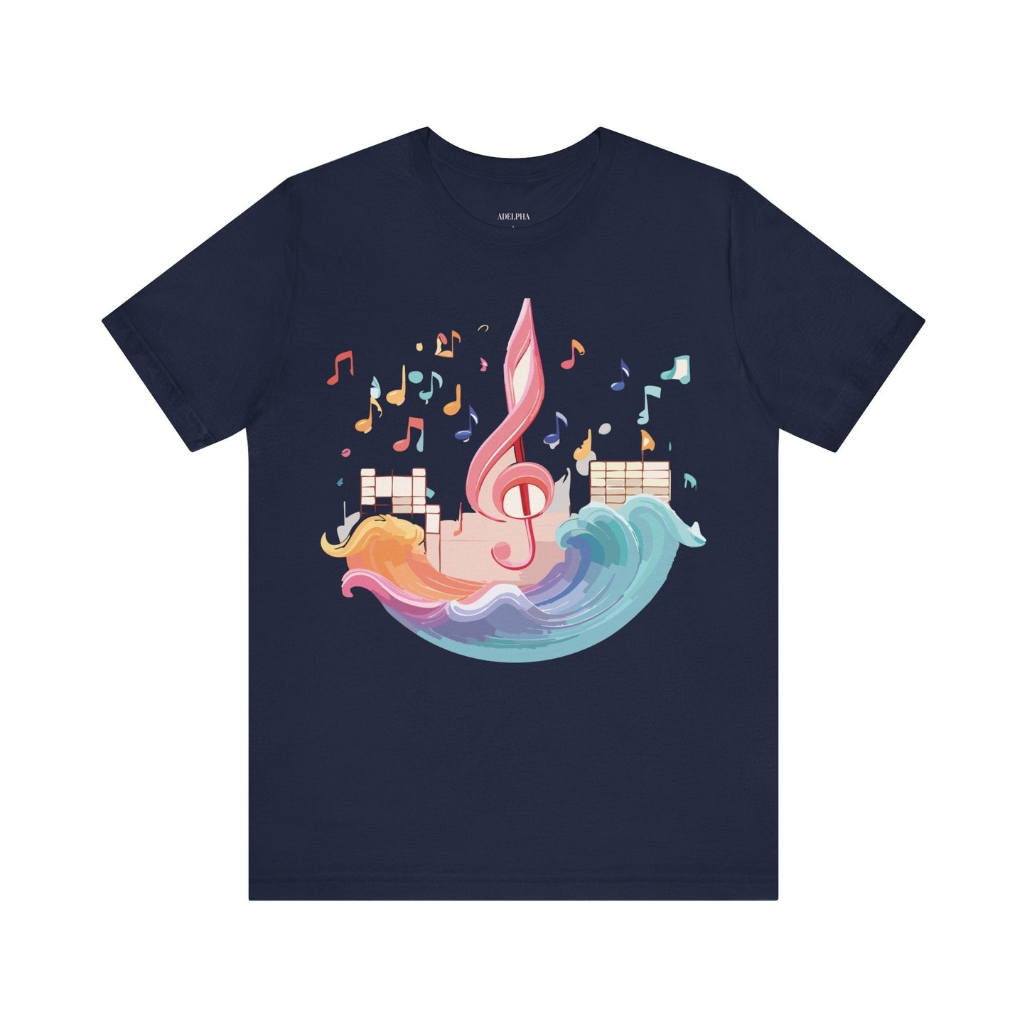 Adelpha Music Graphic T Shirt Unisex Short Sleeve Tee Vintage Inspired Art Design Premium
