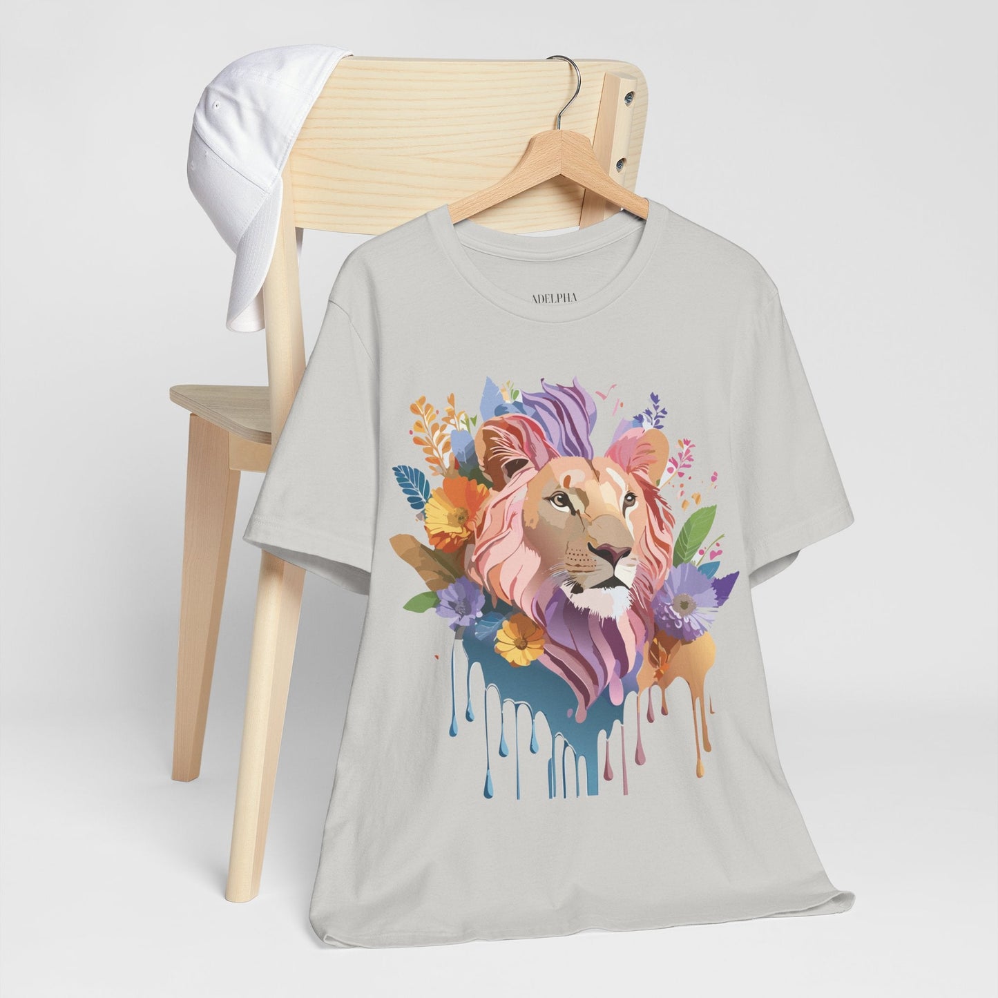 Lion Graphic Unisex 100 Cotton Vintage Animal Artwork Tee 1