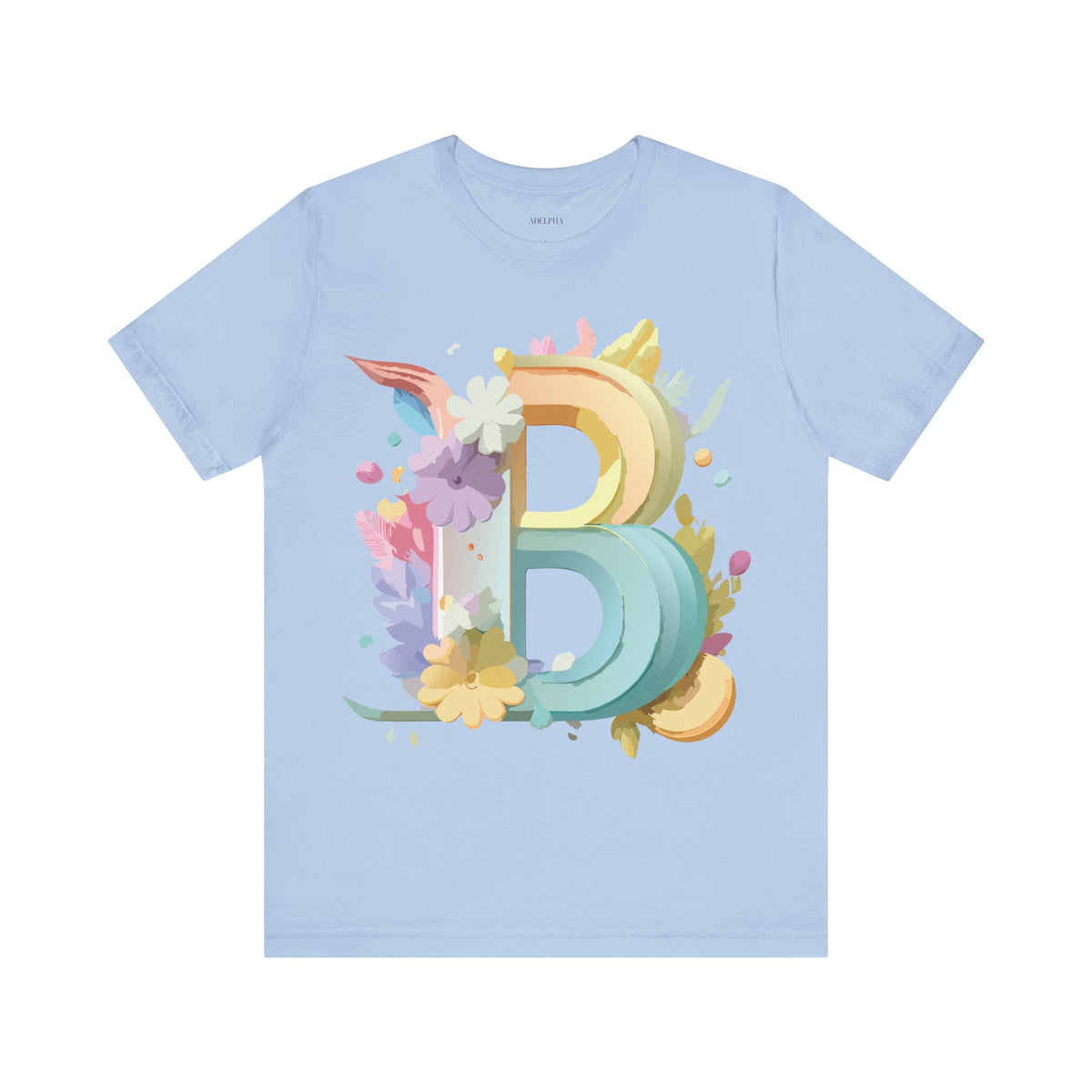 Letter B Graphic Unisex Cotton Bella+Canvas Tee with Art Letter Design