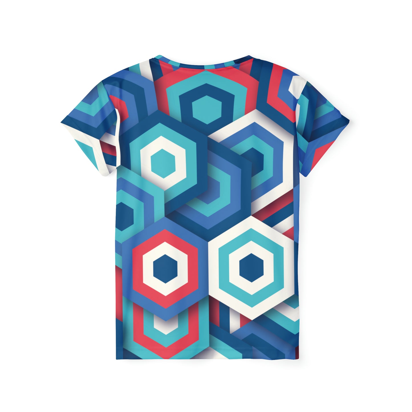 Poly Jersey Tee Shirt with abstract prints