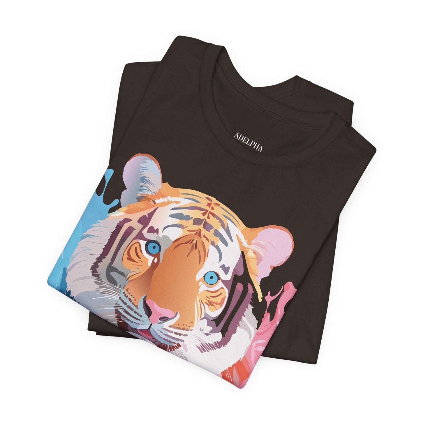 Adelpha Tiger Graphic Tee Premium Unisex Jersey Short Sleeve With Vintage Artwork