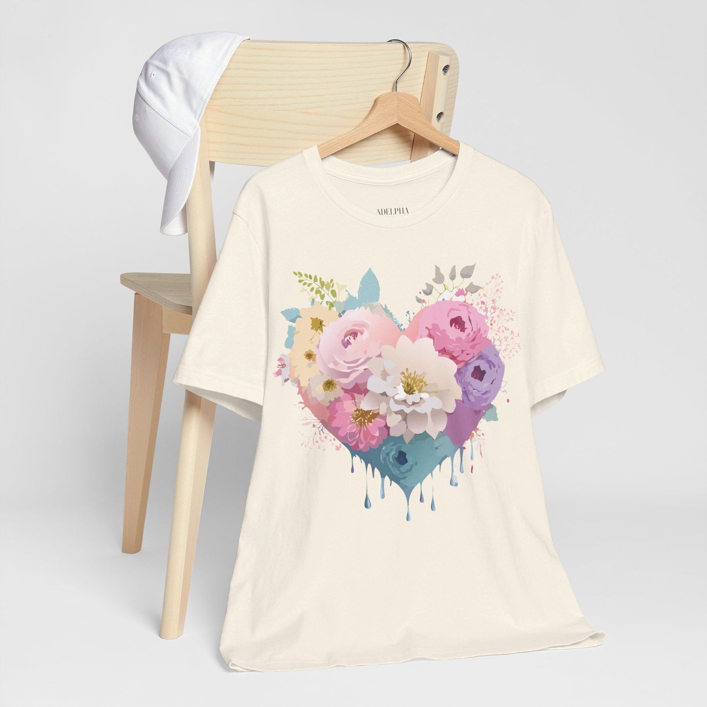 Valentine Graphic Tee Unisex Short Sleeve Shirt With Adelpha Vintage Artwork Design