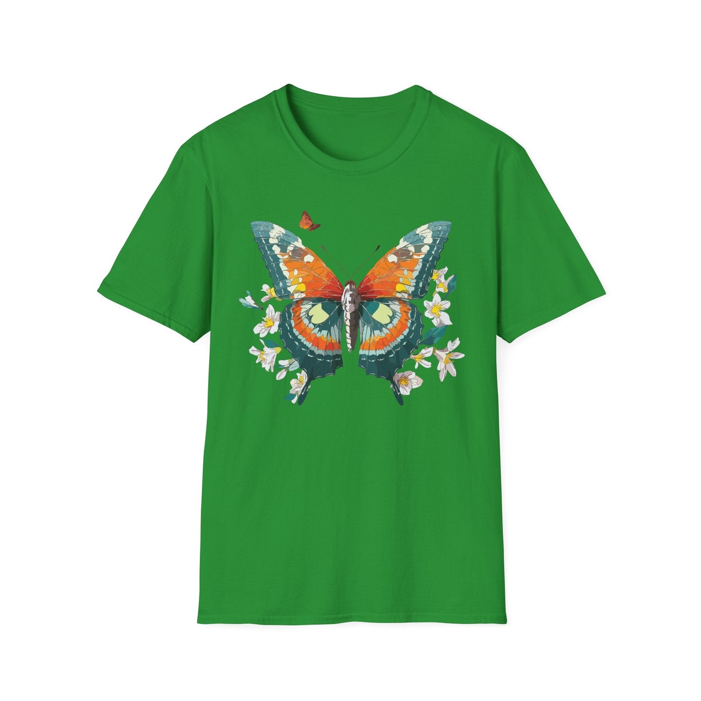 Butterfly T Shirt Unisex Softstyle Gildan 64000 100 Percent Ring Spun Cotton Monarch Tee