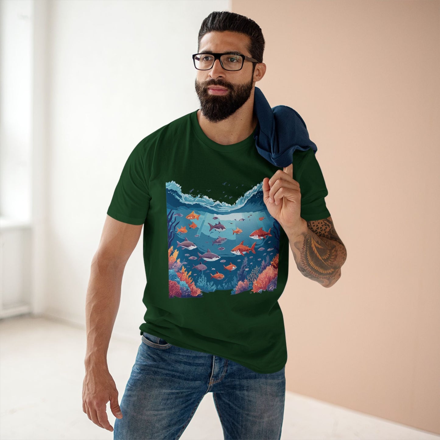 Ocean Pacific OP11 Ocean Shirt Unisex Premium Cotton Tee With Original Art Design Retro2Nova