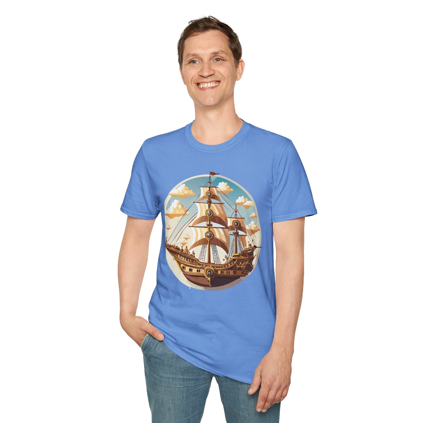 Ship T Shirt Frigate T Shirt Vessel Tee Gildan Softstyle 64000 Unisex Cotton Comfort