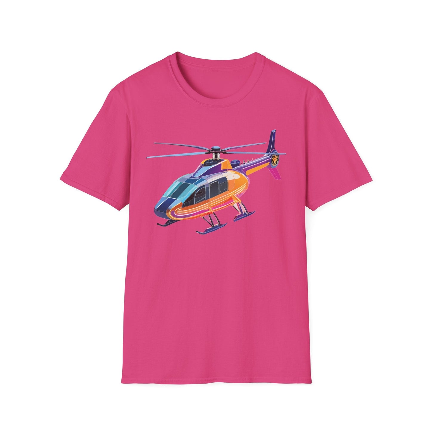 Chopper Helicopter Shirt Unisex Tee Gildan Softstyle 64000 Lightweight 100 Percent Cotton