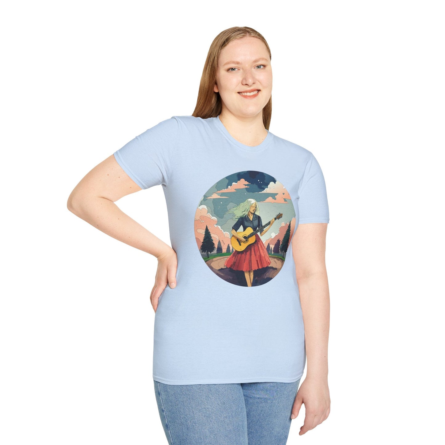 Womens Graphic T Shirt Art Design Ladies Tee Softstyle Gildan 64000 100 Percent Cotton
