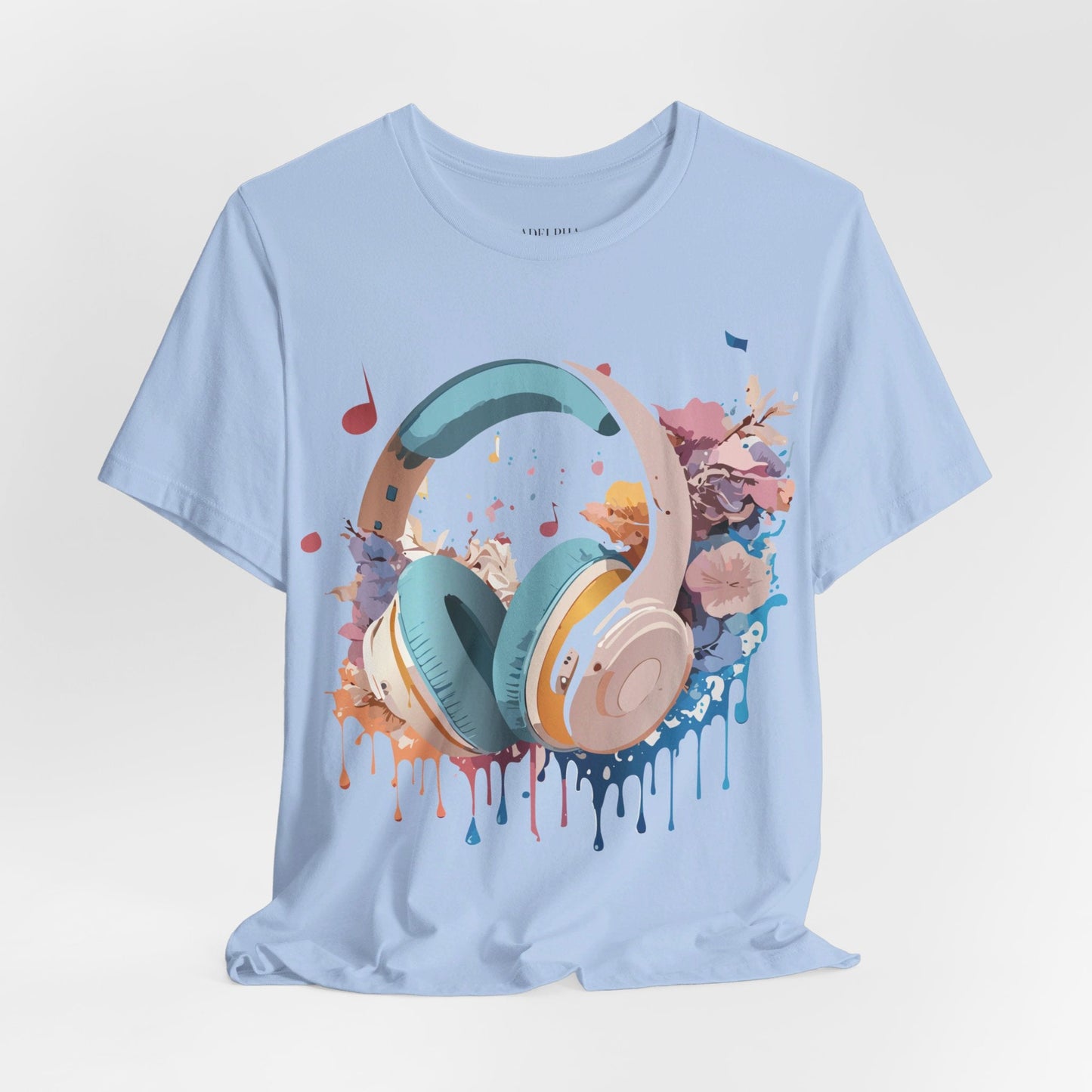 Unisex Graphic Tee Adelpha Art Design Vintage Music Inspired Short Sleeve Jersey Premium