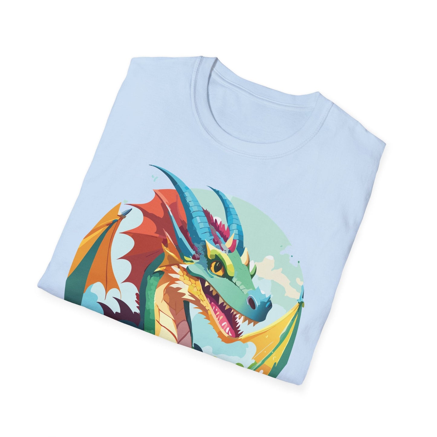 Unisex Dragon Graphic Tee By Gildan Softstyle 64000 Short Sleeve Cotton Tee Art Design