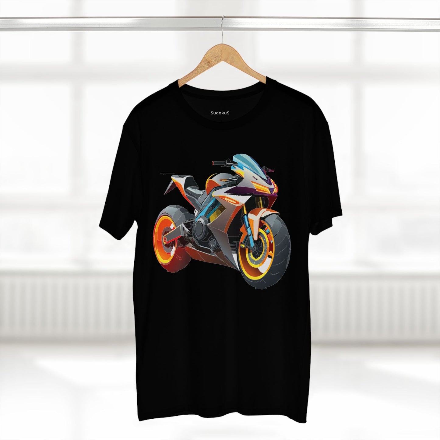Moto Bike Graphic Unisex 100 Cotton Staple Tee 24