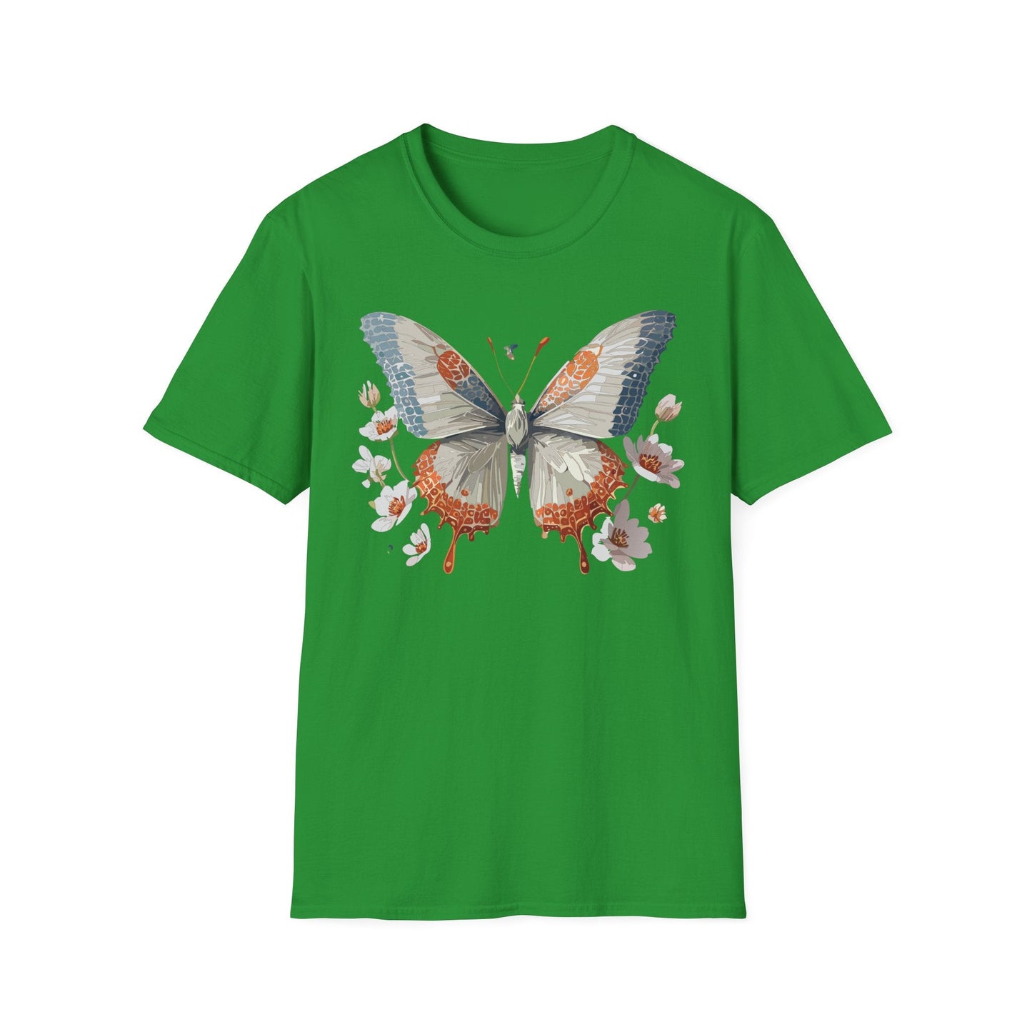 Butterfly Shirt Unisex Short Sleeve Cotton Tee Monarch Design For Men Women Comfort