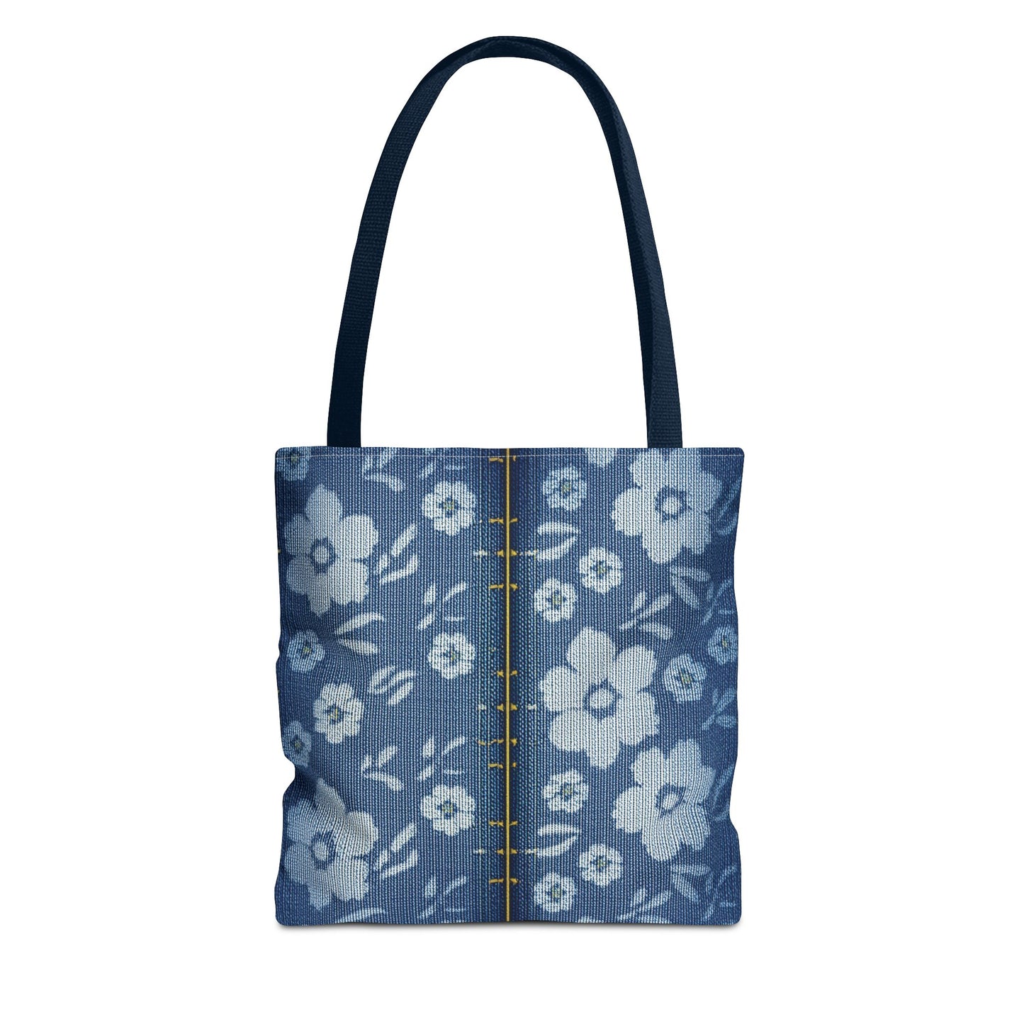 Denim Fabric Imitation Print Unisex Canvas Bag Poly Spun 3 Sizes Tote Bag 118