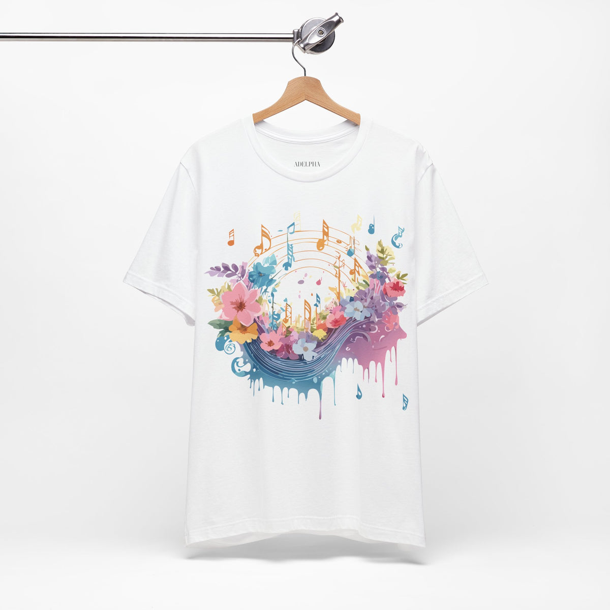 Music Graphic Unisex Cotton Bella+Canvas Tee with Art Design m170
