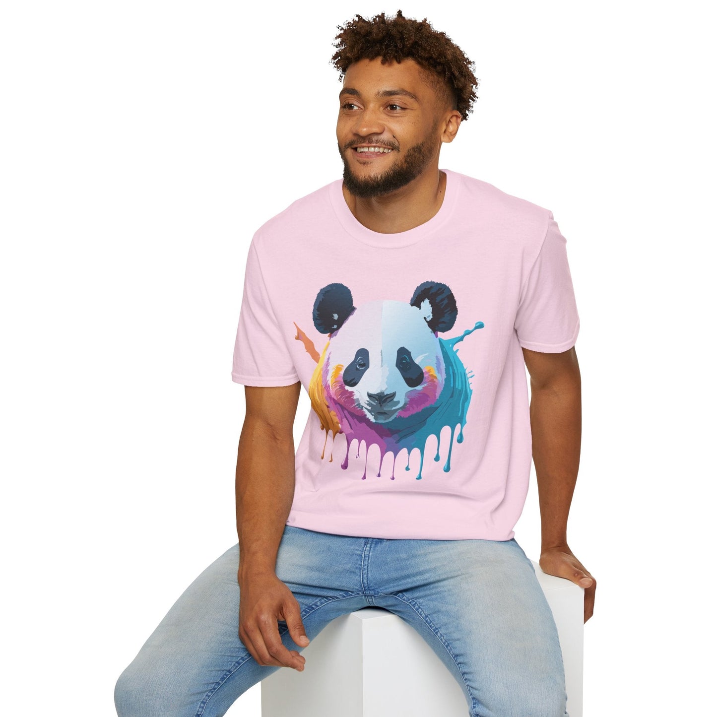 Panda Shirt Unisex T Shirt Softstyle Gildan 64000 100 Percent Ring Spun Cotton Animal Tee