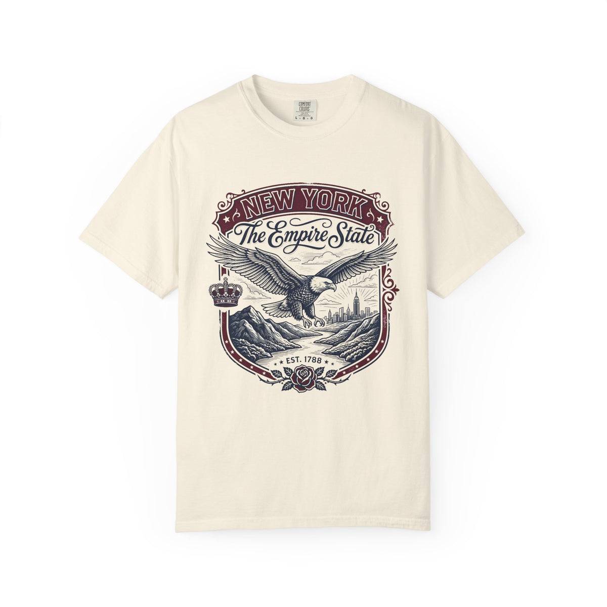New York State Vintage Travel Tourist Graphic Tee Unisex 100 Cotton Comfort Colors T-Shirt