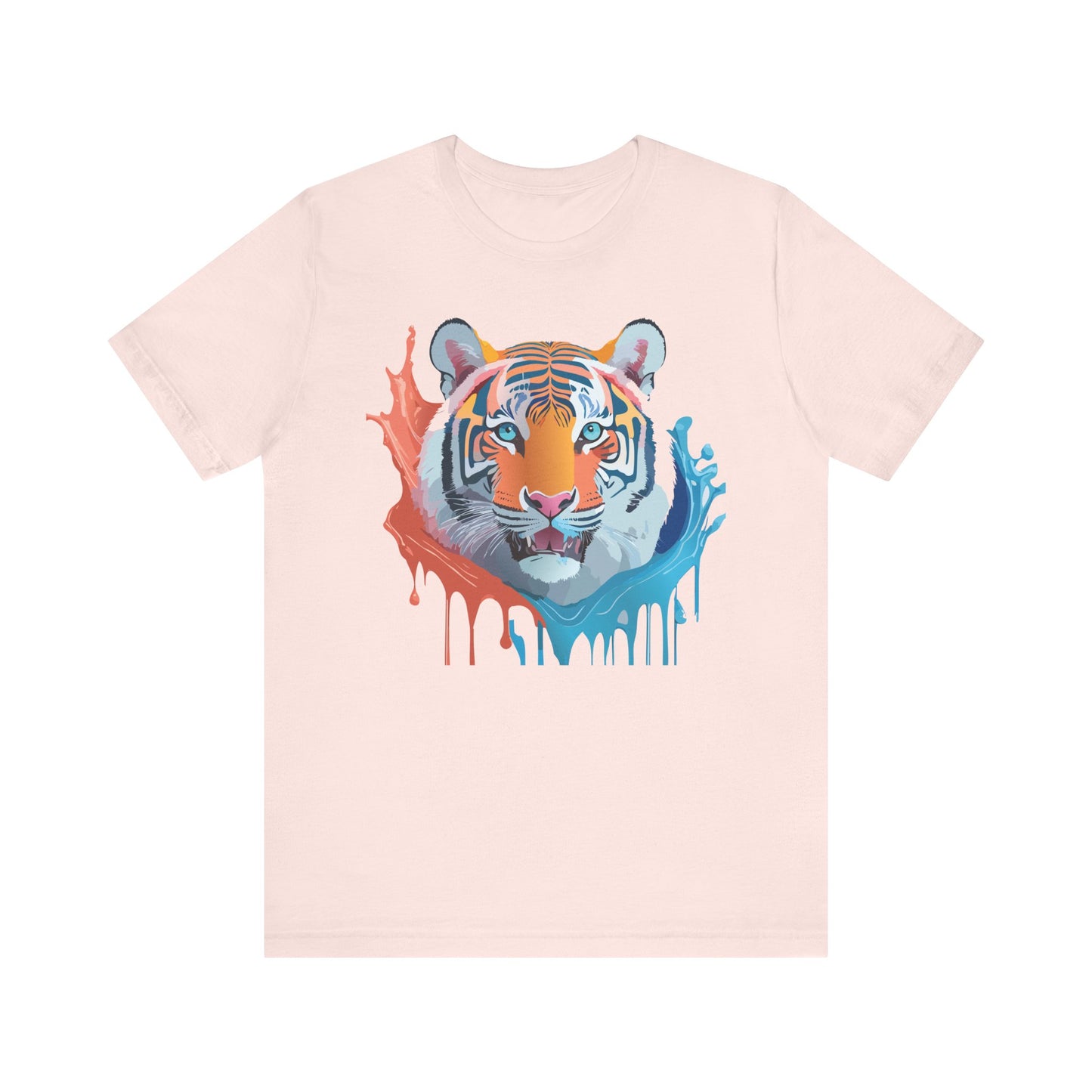 Unisex Tiger Tee, Animal Shirt, Tee Shirt with Tiger, Art T-Shirt, Animal Tees, Big Cat Shirt, Art Design T-Shirt 5