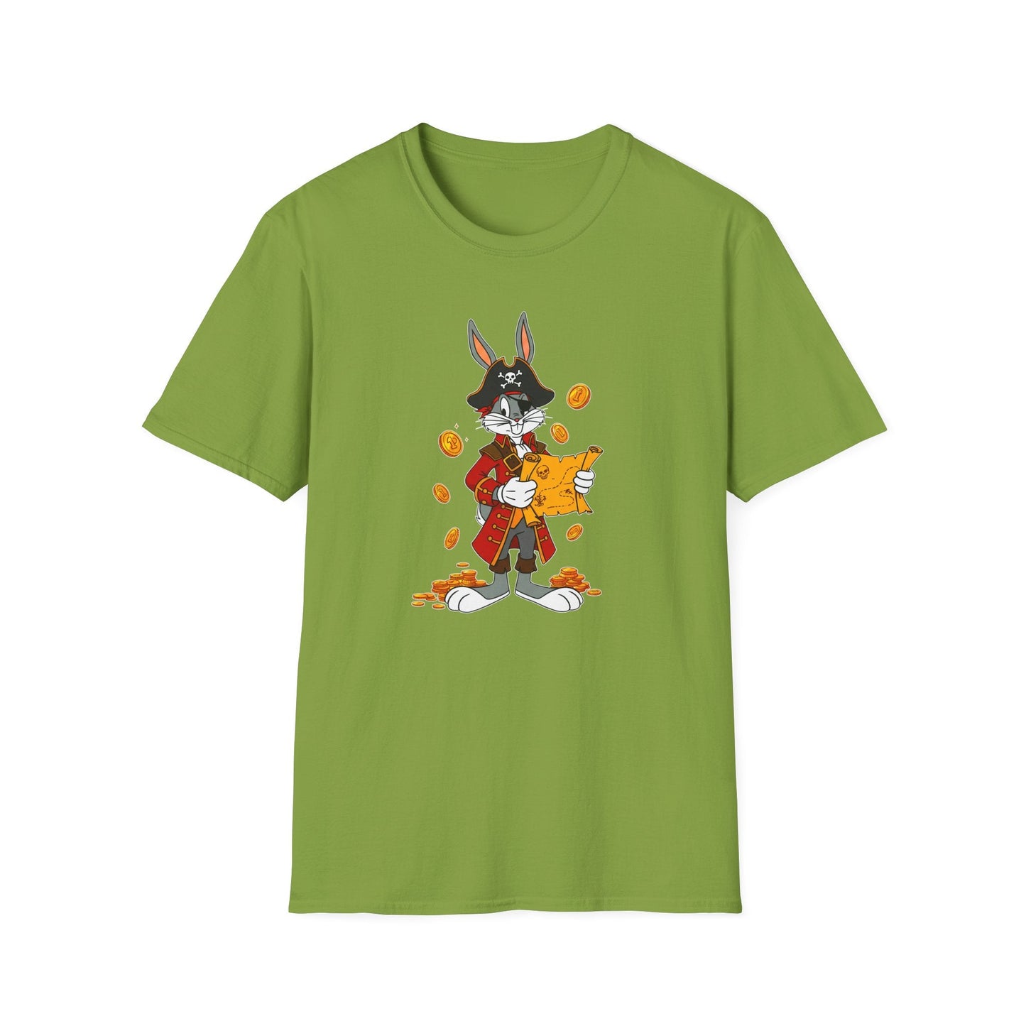 Bugs Bunny Cartoon T Shirt Unisex Gildan Softstyle 64000 Tee With Animated Artwork